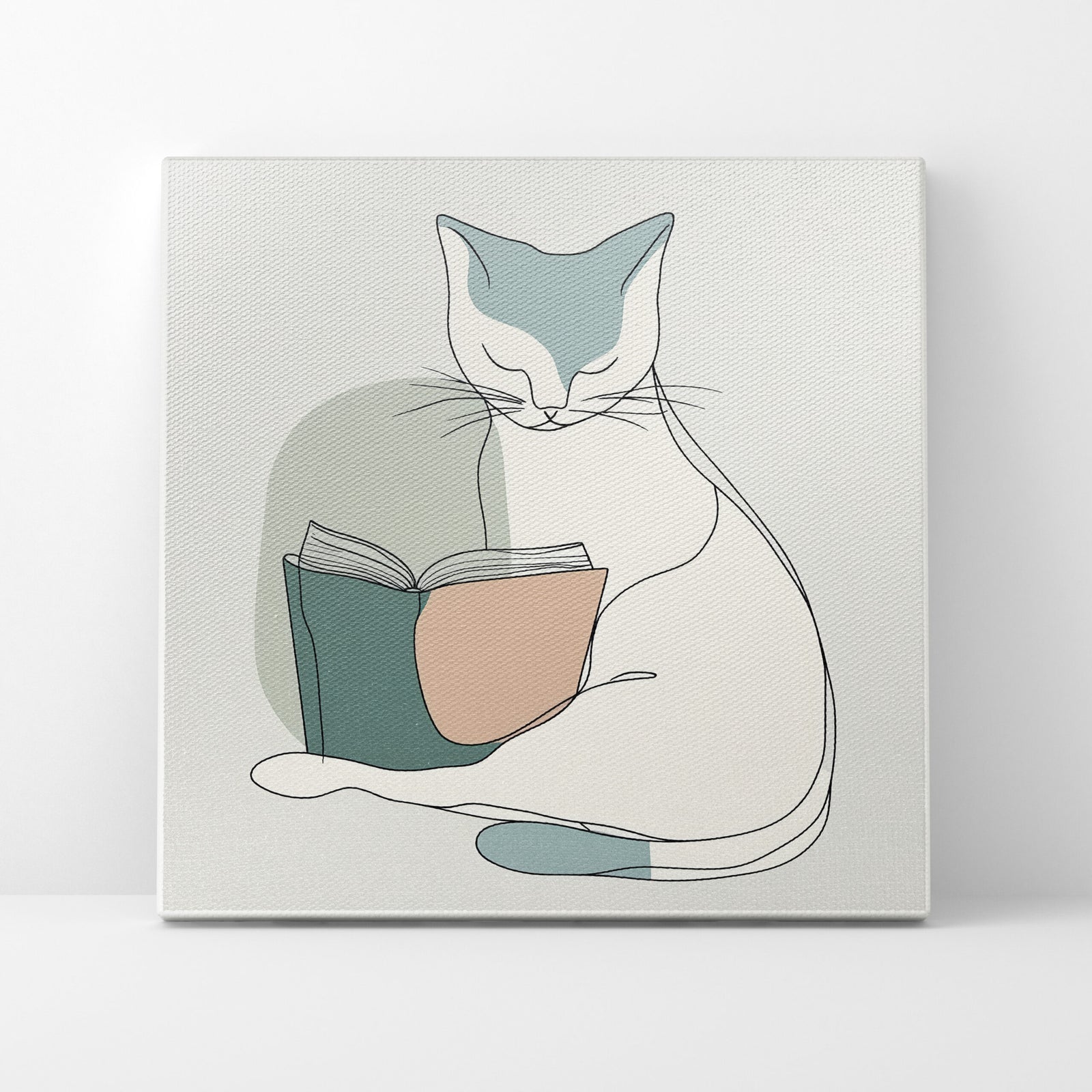 Open Book Minimalist Canvas Wall Art
