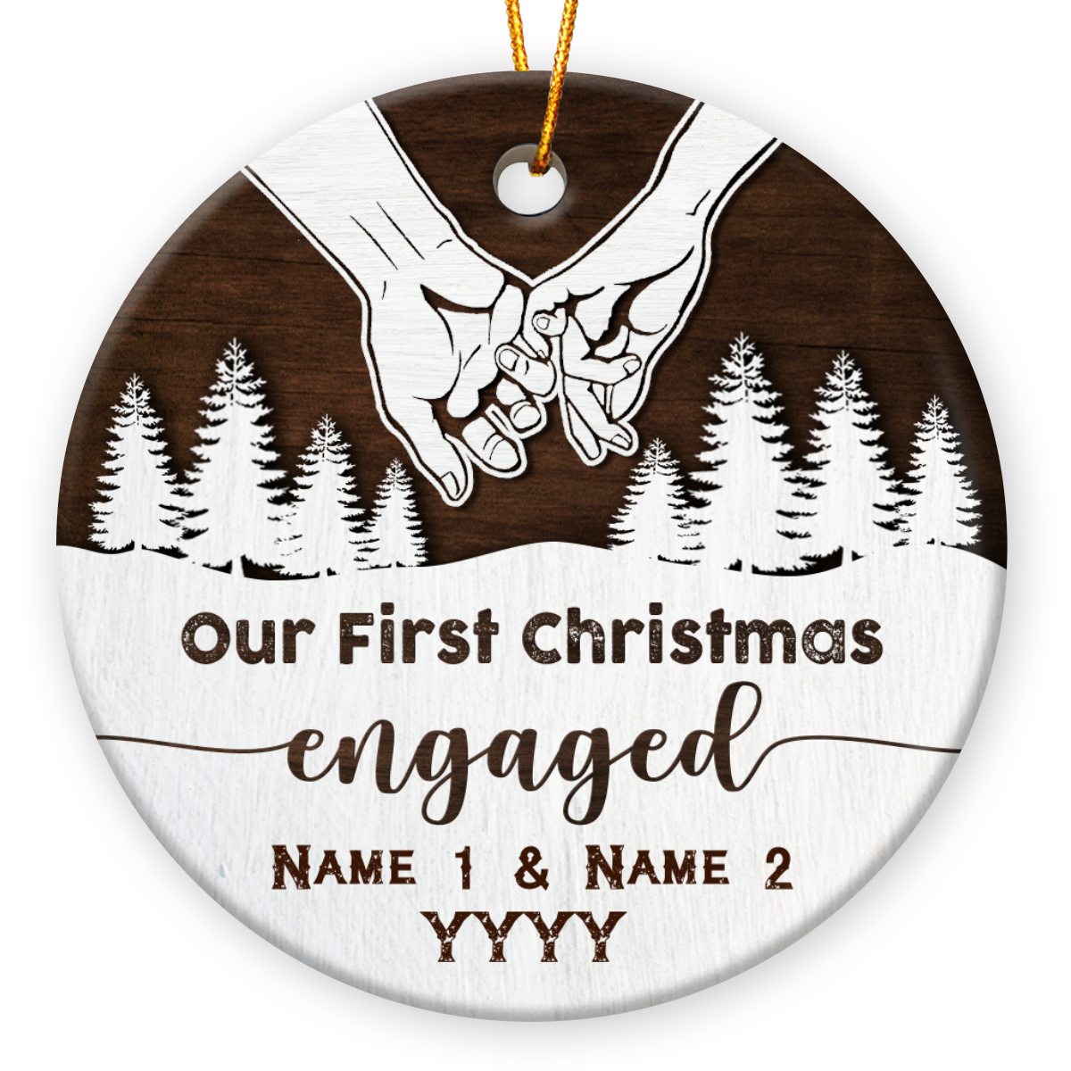 Christmas Gift For Engaged Couple Our First Christmas Engaged Ornament