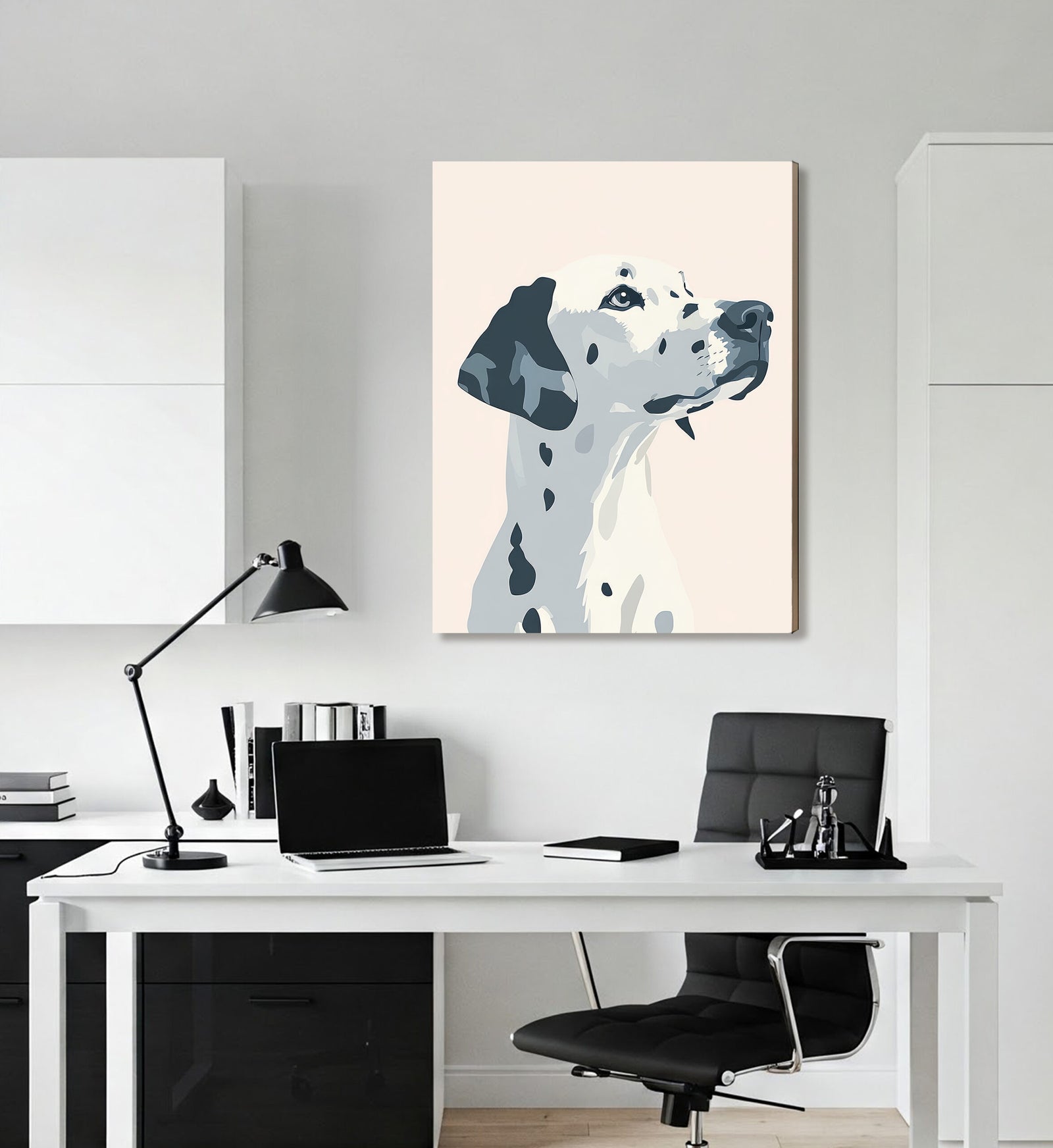 Dalmatian Dog Portrait Abstract Wall Art