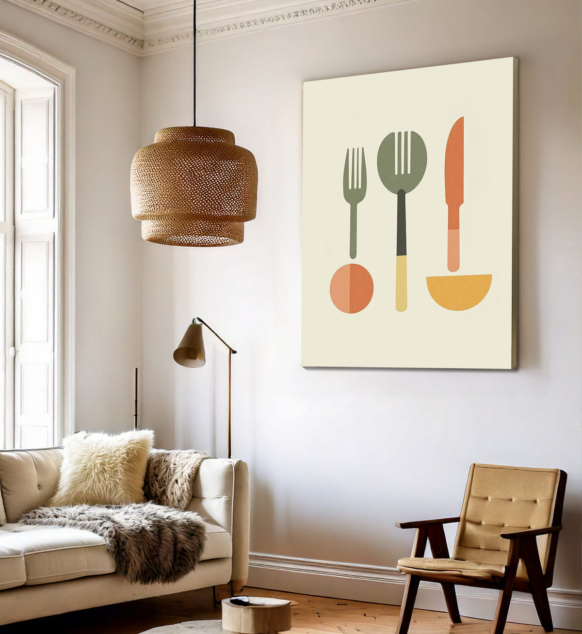 Minimalist Kitchen Essentials Canvas Wall Art