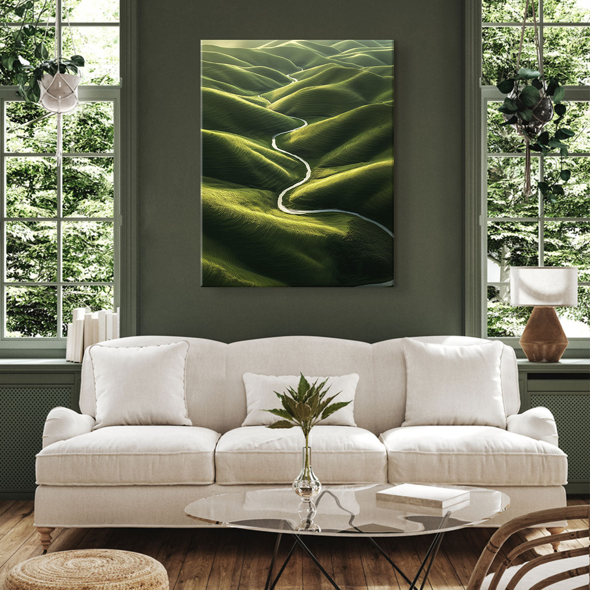 Green Hills Landscape Mountain Wall Art