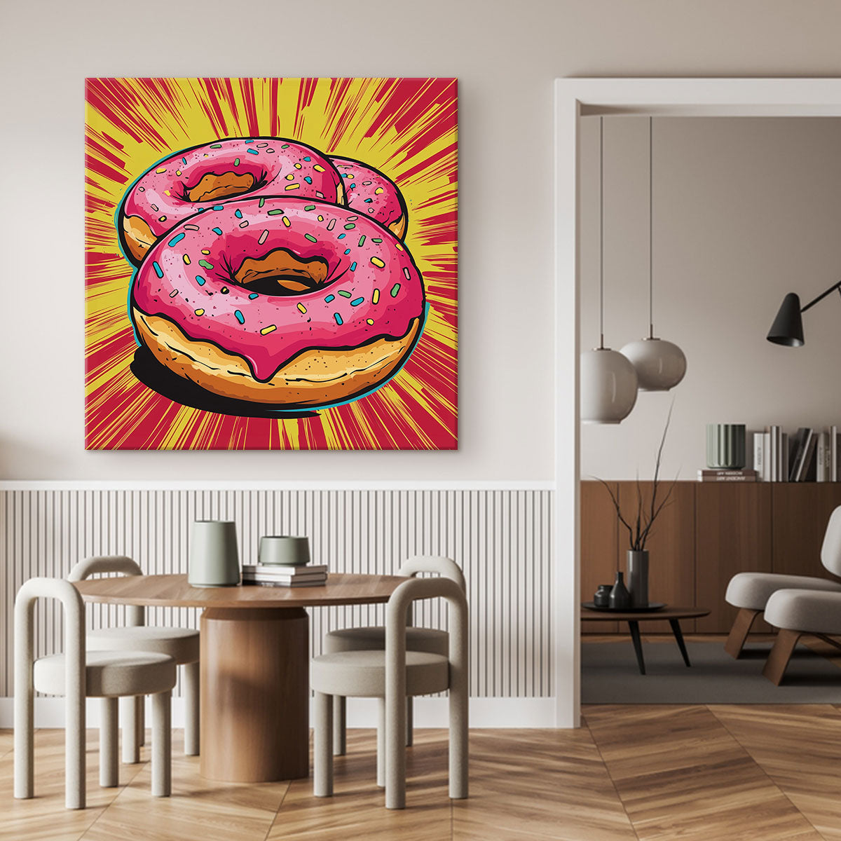 Glazed Donuts With Sprinkles Vintage Artwork