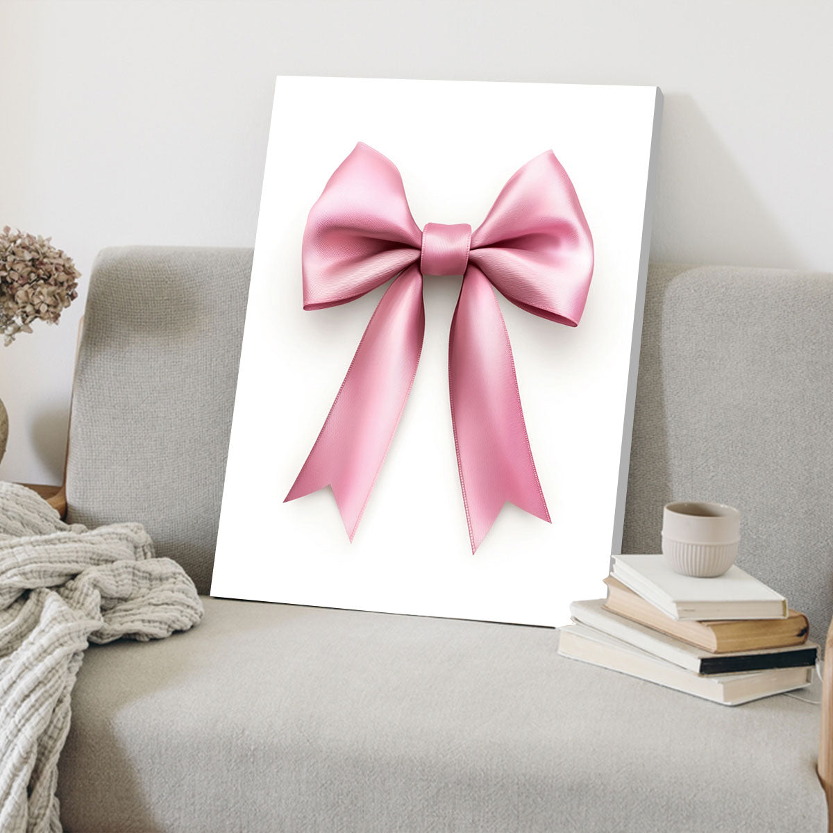 Ribbon Bow Minimalist Bedroom Wall Art