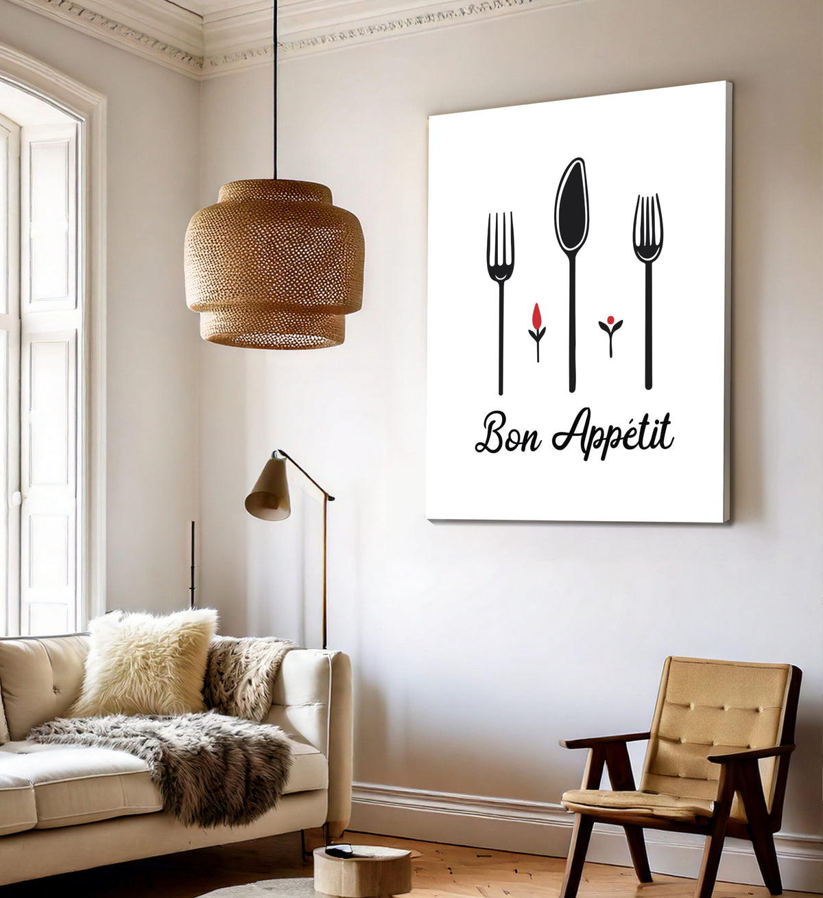 Bon Appétit Modern Minimalist Wall Hanging For Kitchen