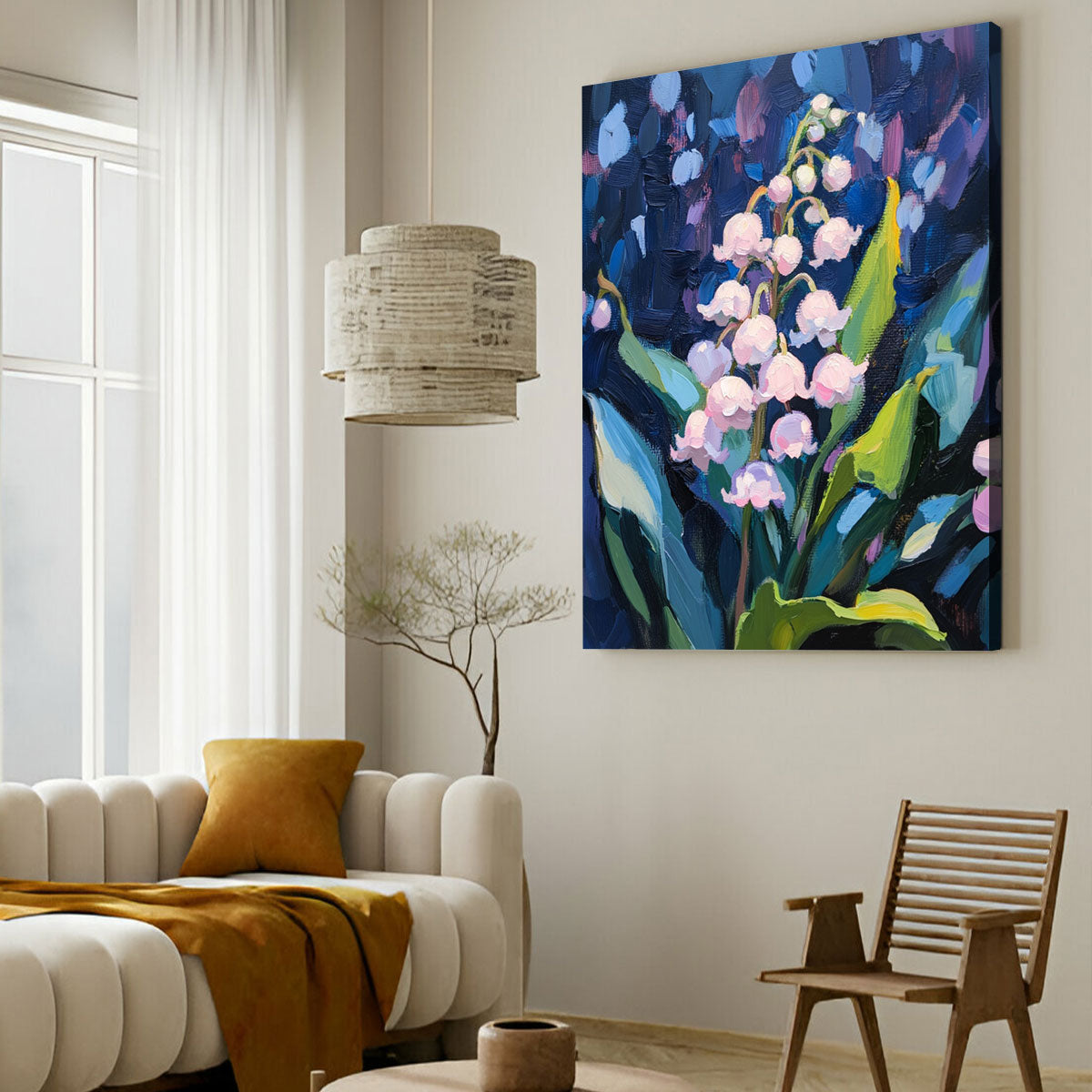 Delicate Lily-of-the-Valley Oil Painting Canvas Wall Art