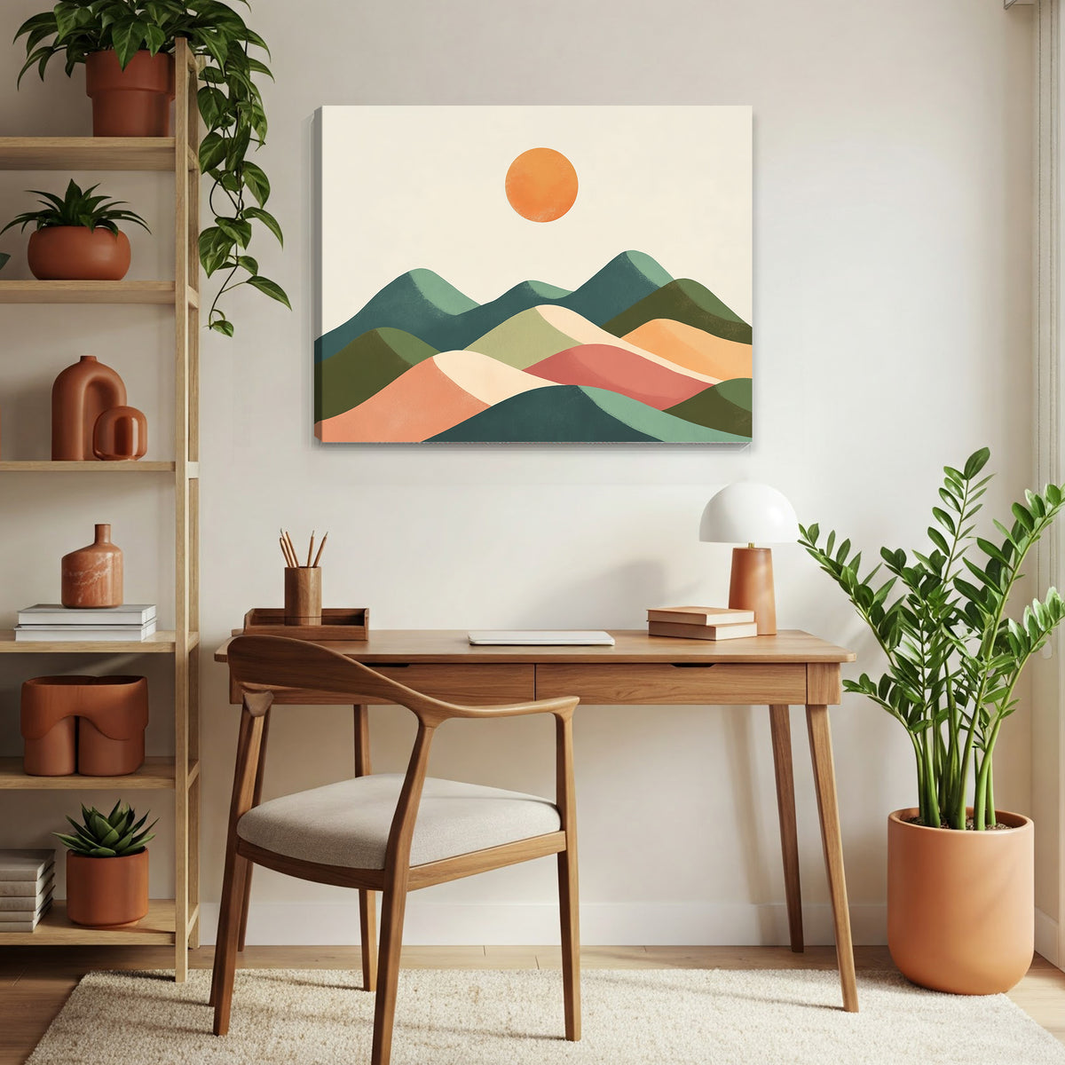 Colorful Mountain Range Abstract Wall Art