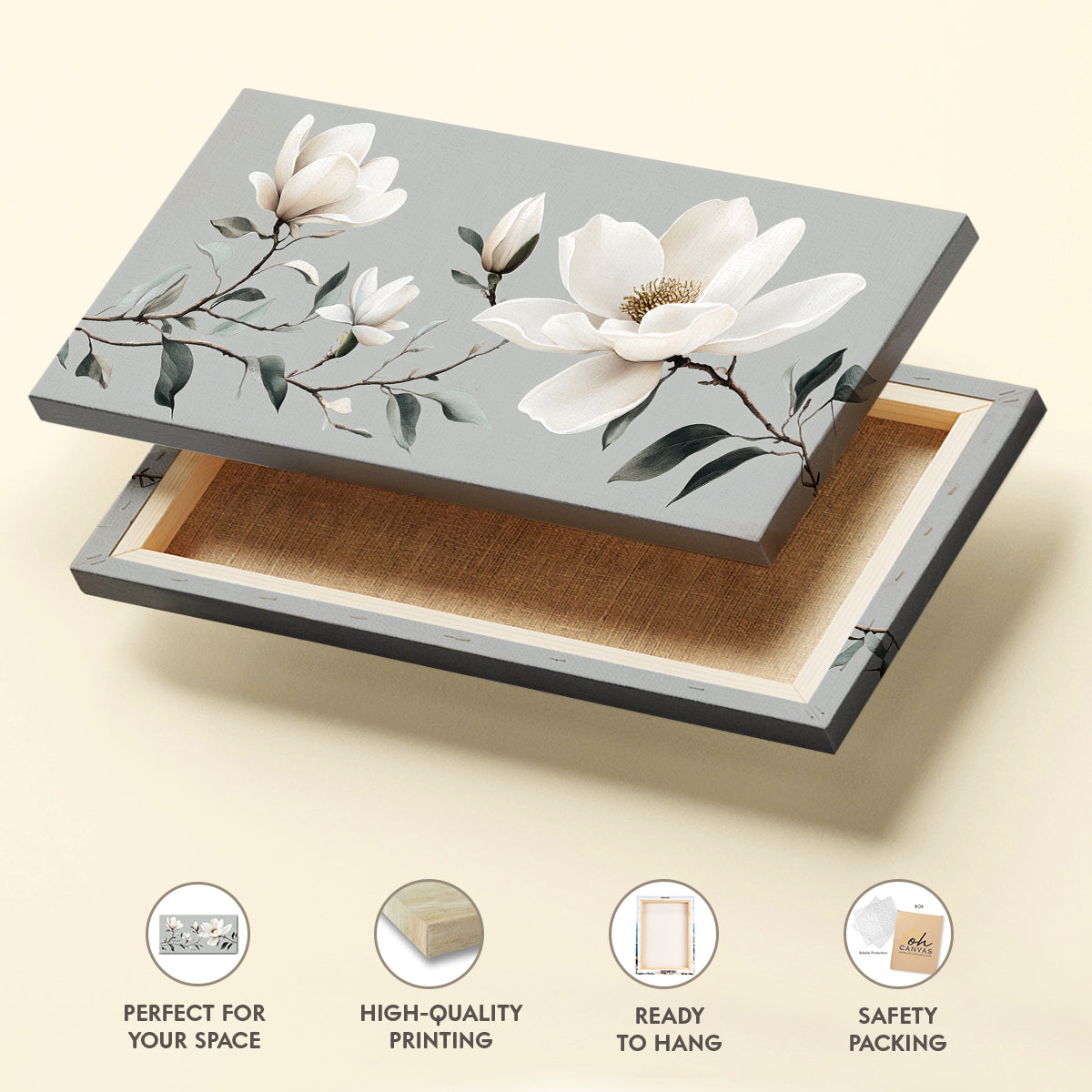 Magnolia Branch Modern Wall Artwork