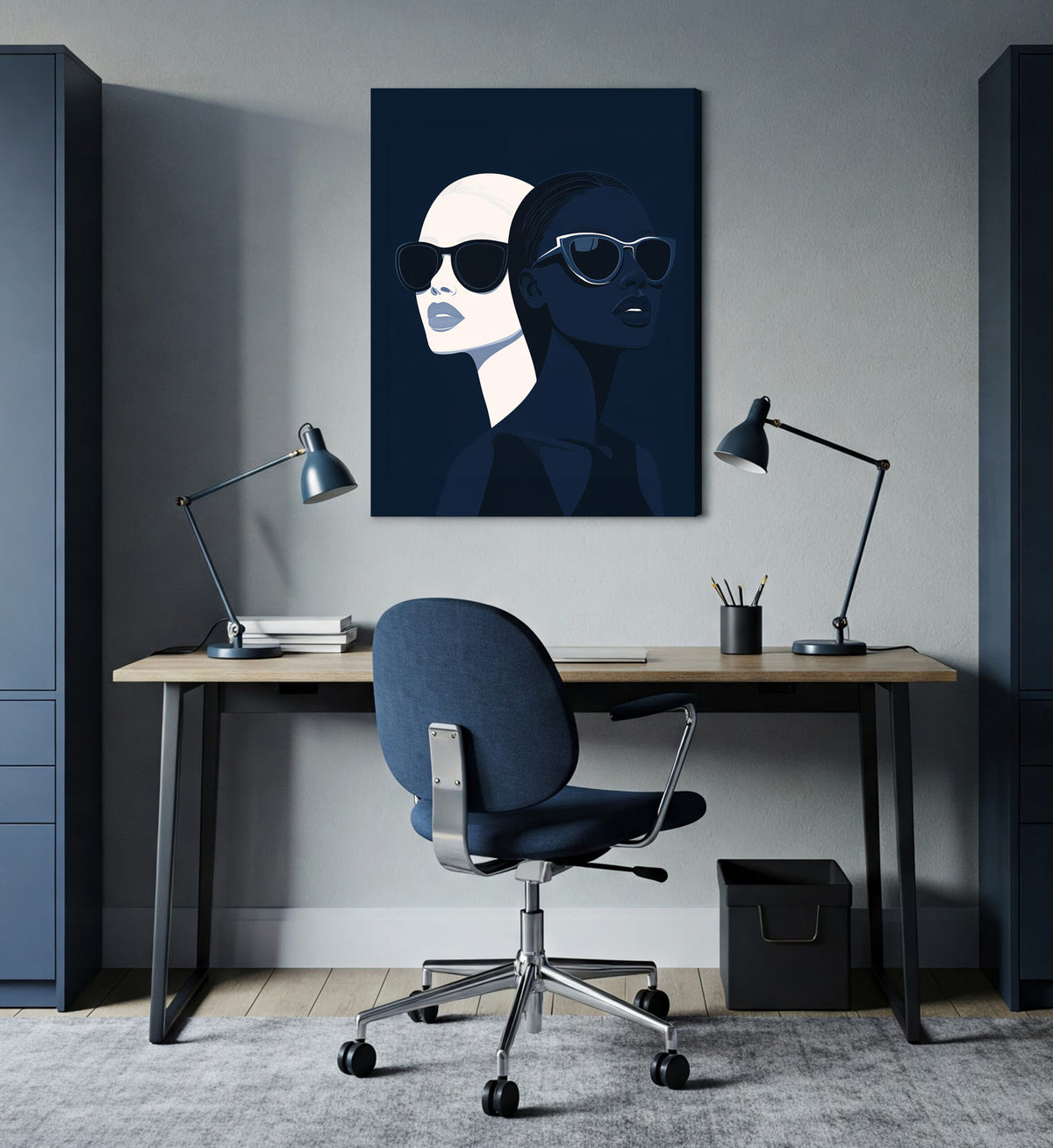 Portrait Surreal Minimalist Canvas Wall Art