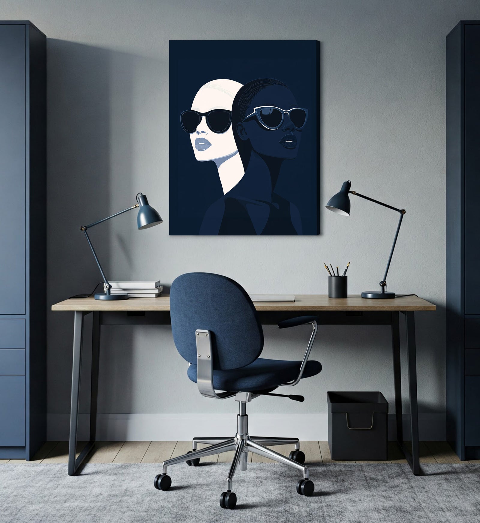 Portrait Surreal Minimalist Canvas Wall Art