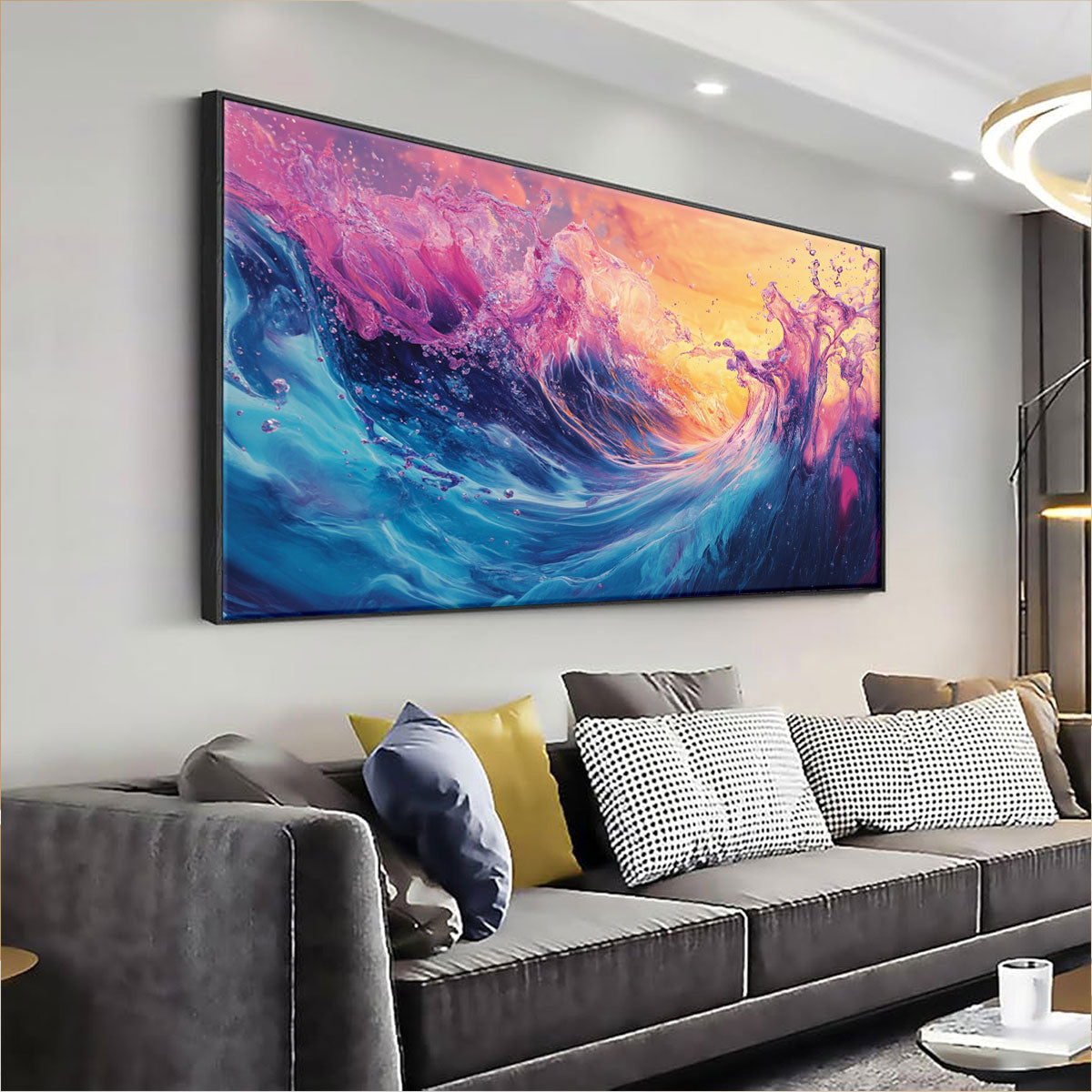 Oceanic Modern Abstract Canvas Wall Art for Living Room