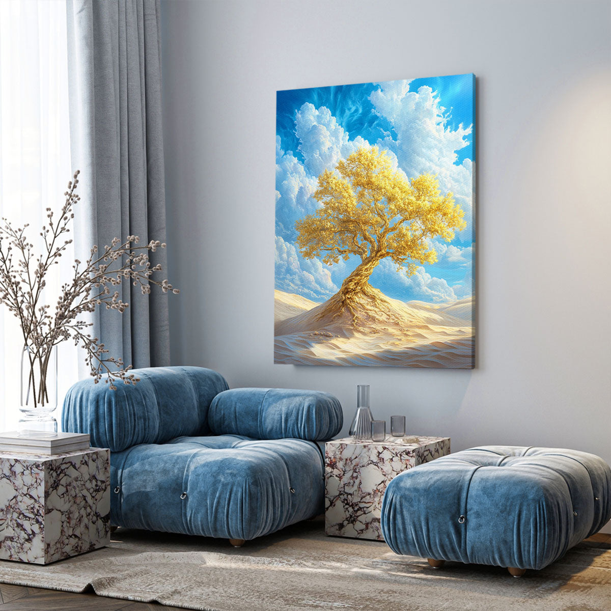 Oasis Of Gold Modern Wall Artwork