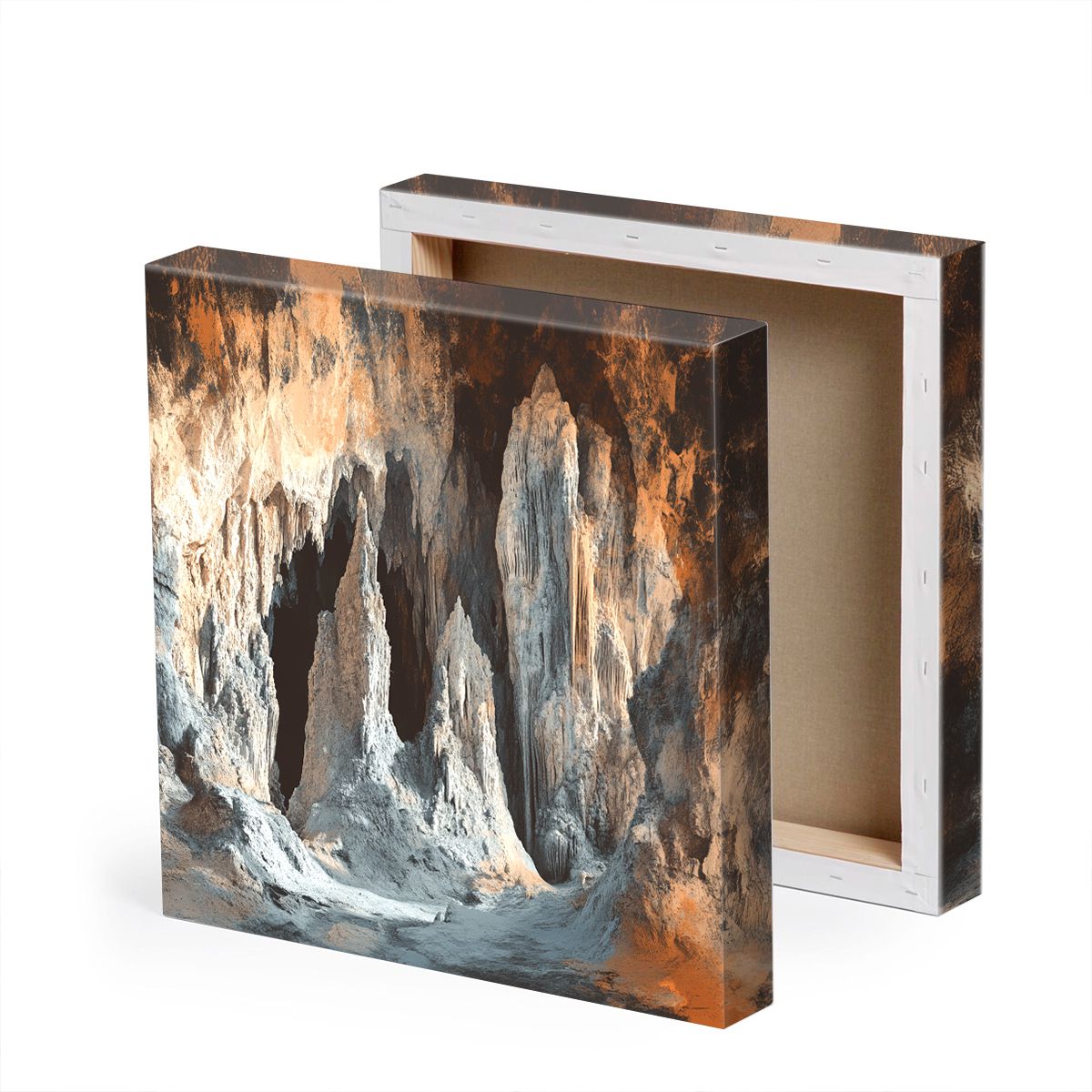 Realistic Cave Landscape Abstract Canvas Wall Art for Living Room