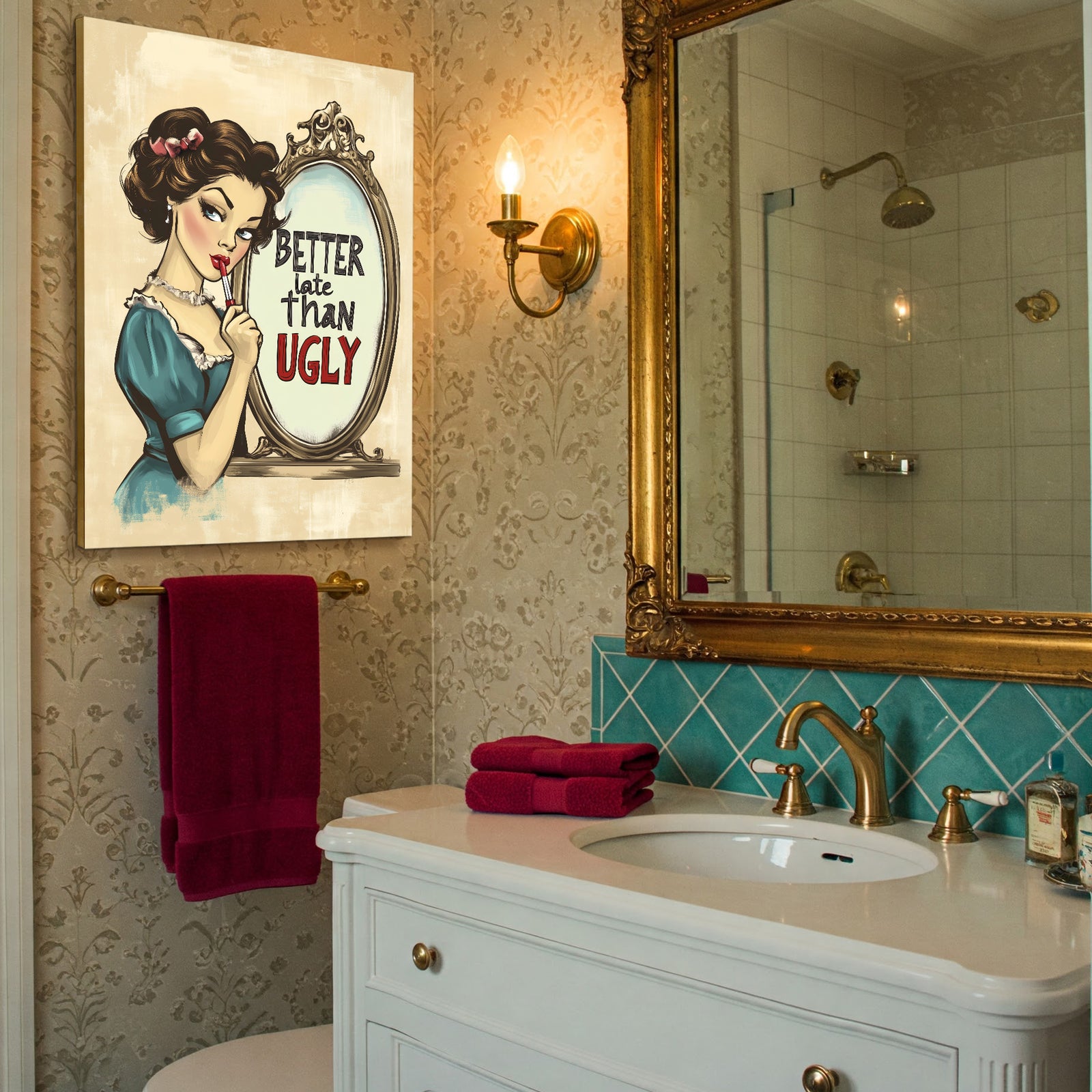 Vintage Woman - Retro Minimalist Canvas Wall Art