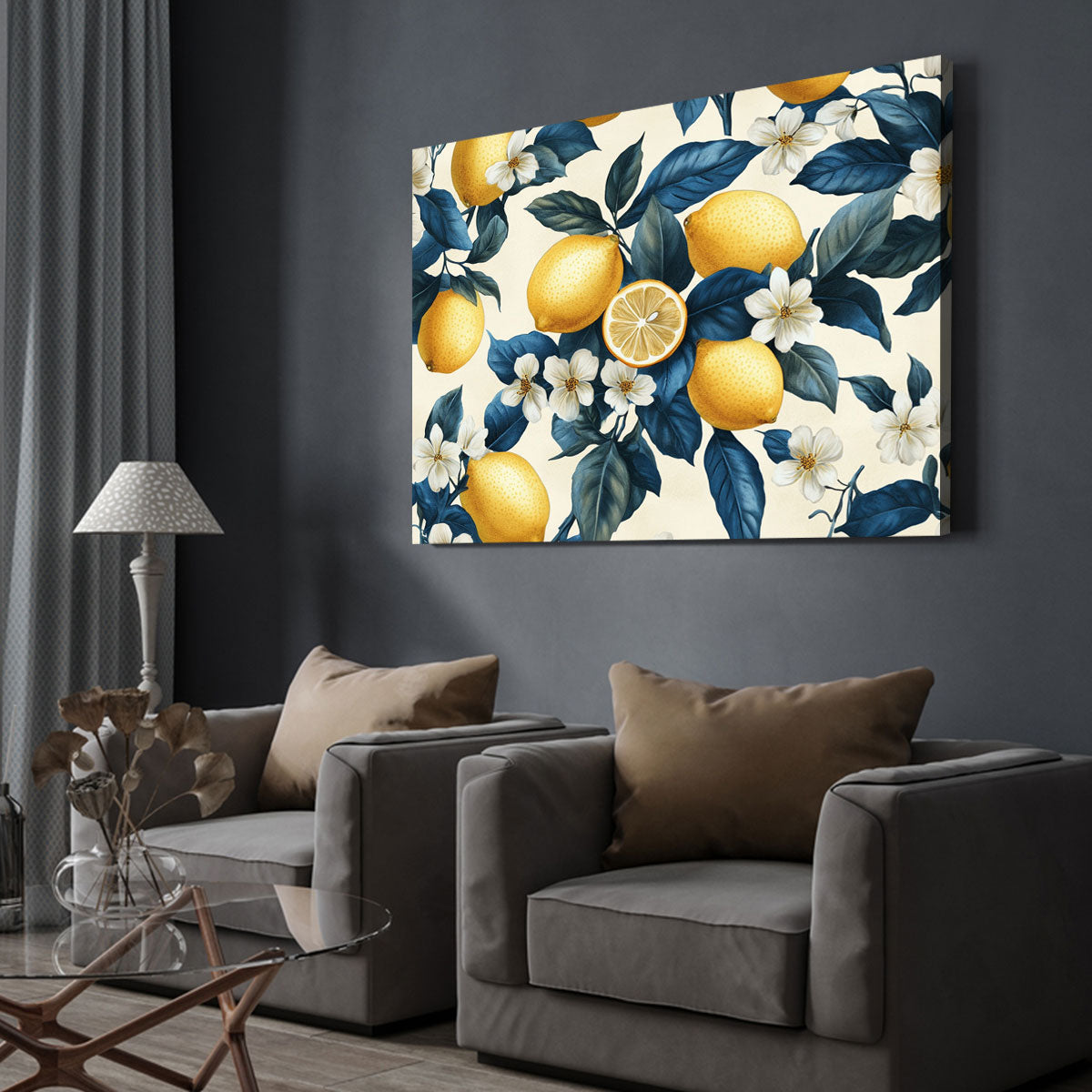 Lemon Garden Abstract Wall Art