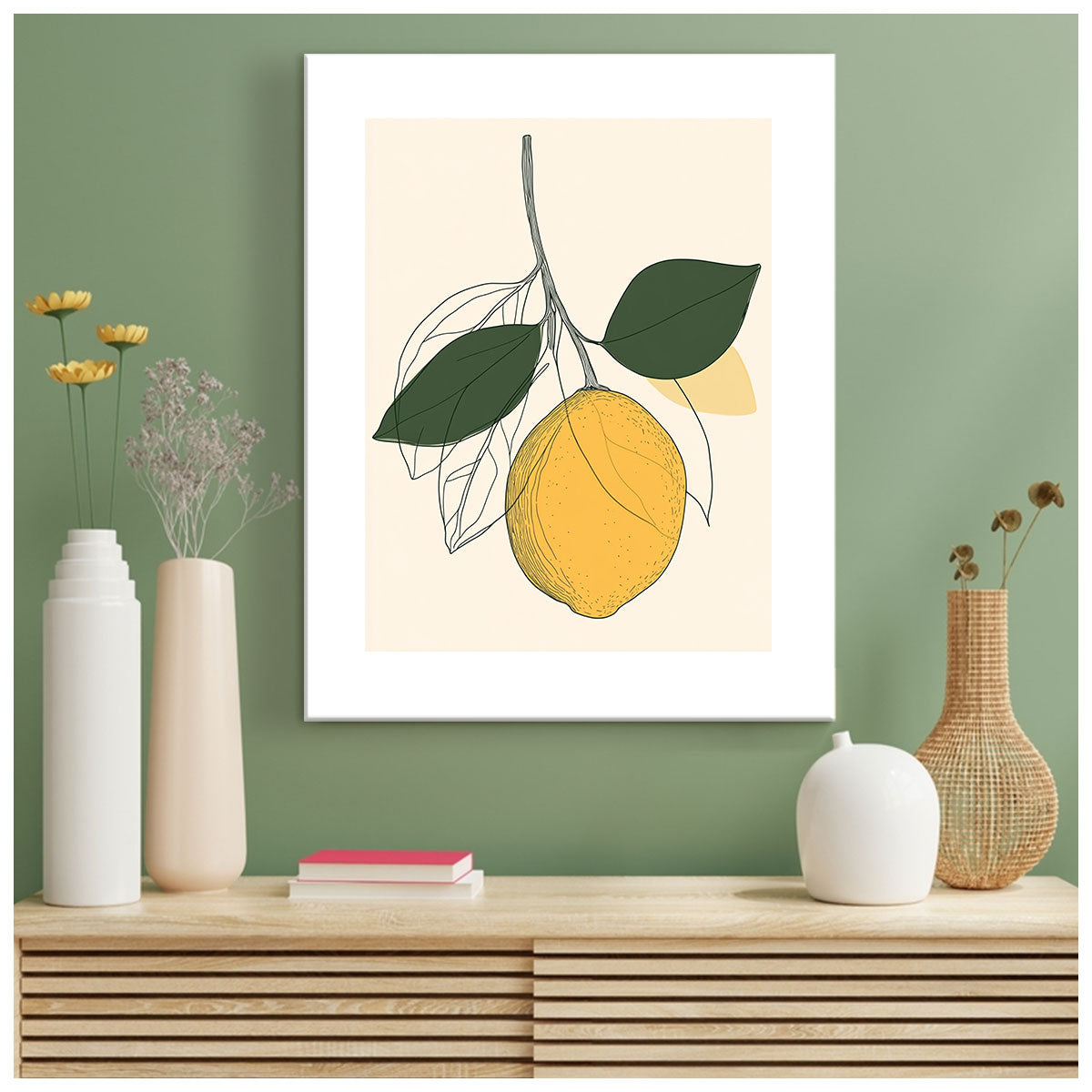 Summer Lemon Bliss Abstract Wall Art