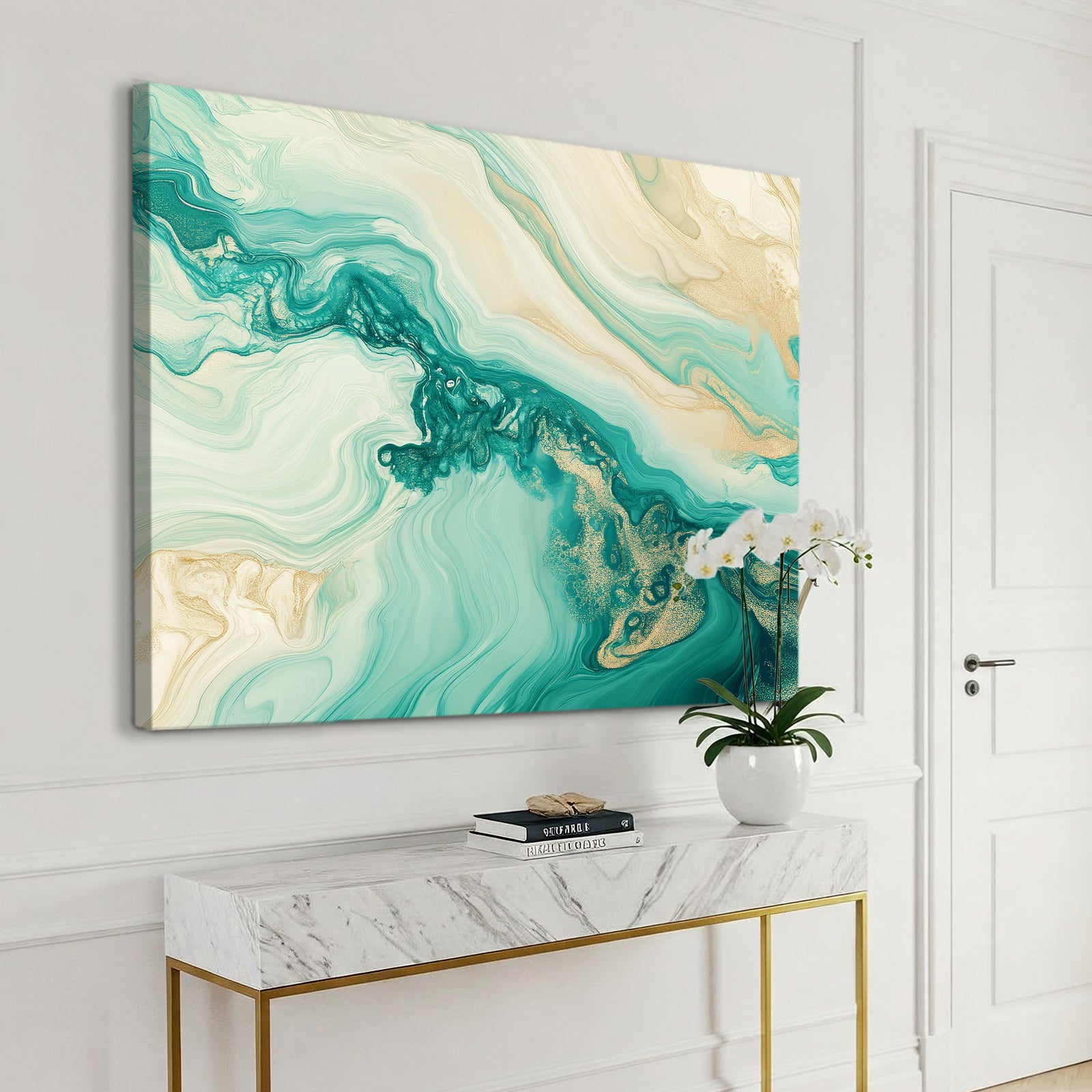 Layered Abstract Canvas Wall Art – Textured Minimalist Painting