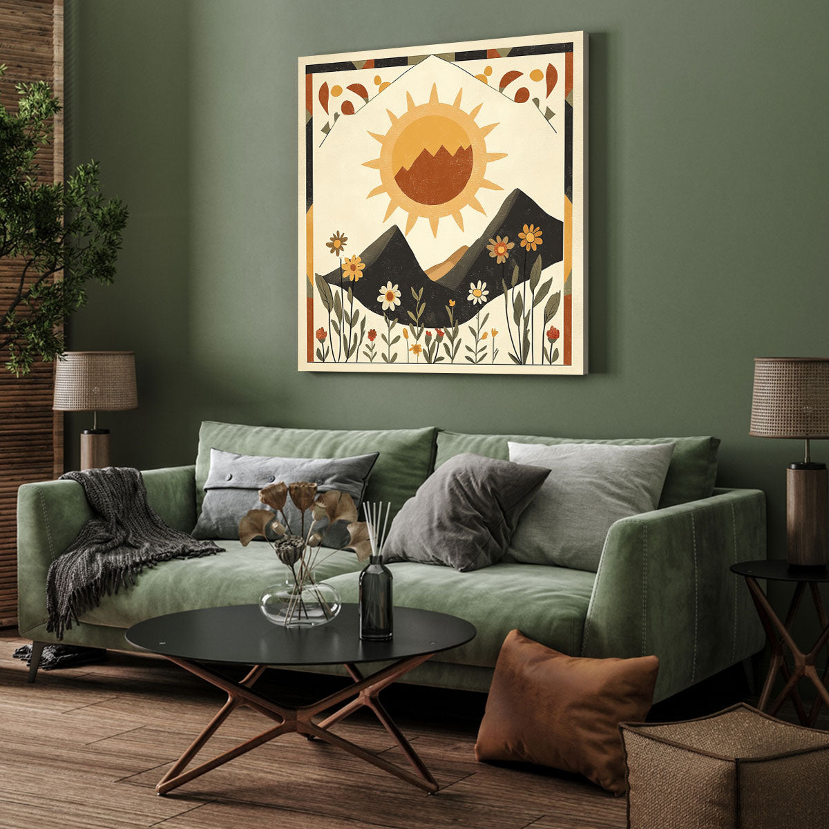 Mountainous Landscape Boho Wall Decor
