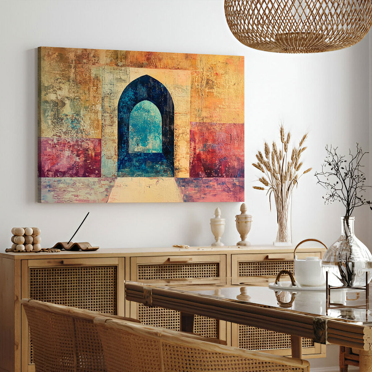 Archway Layers Boho Canvas Wall Art