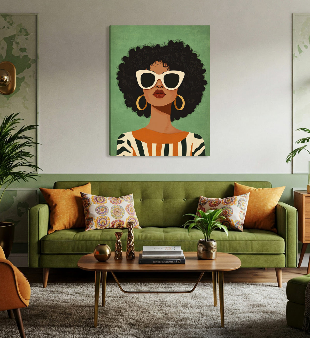 Groovy Girl Confidence Modern Wall Artwork