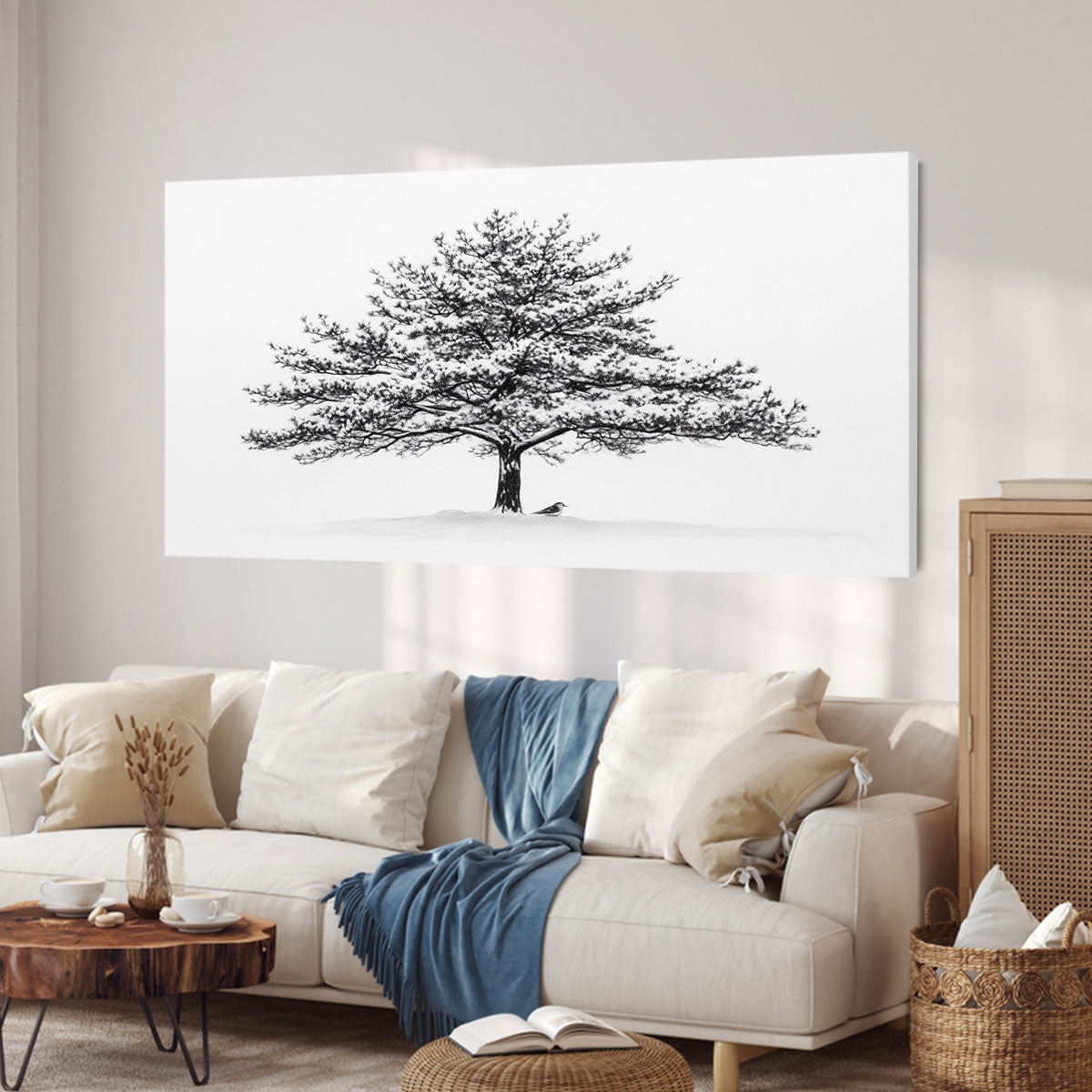 Snow Covered Tree Fine Arts Print