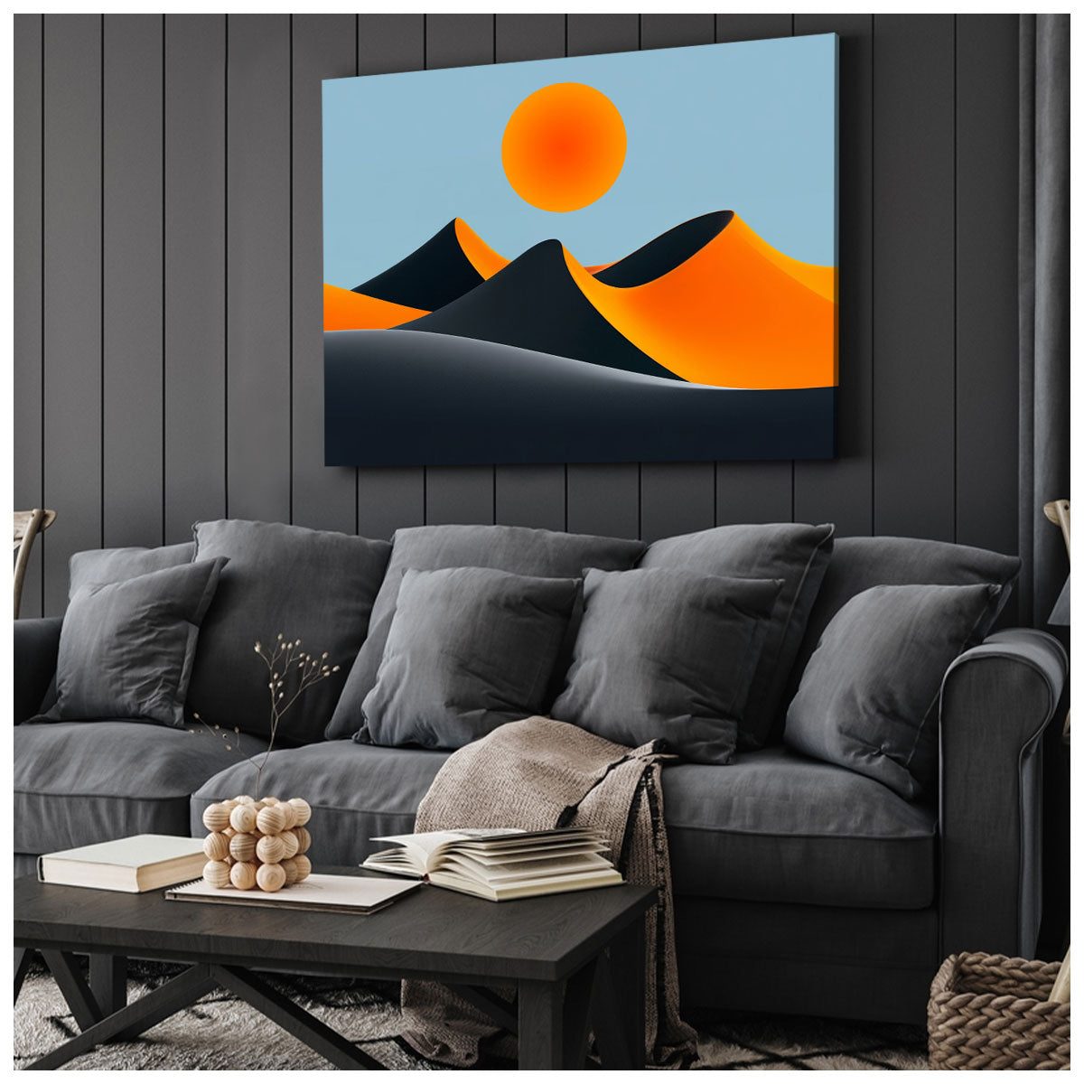 Surreal Desert Bloom Canvas Desert Painting