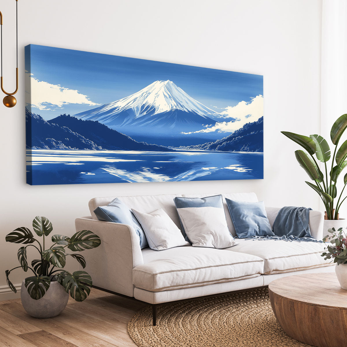 Azure Harmony Snow Mountain Wall Art