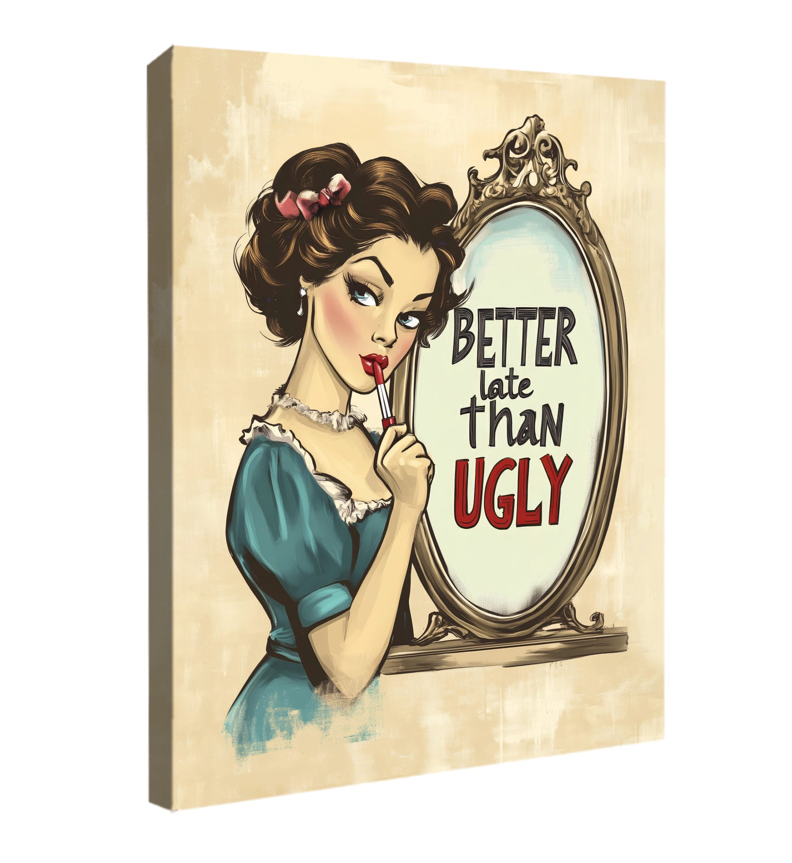 Vintage Woman - Retro Minimalist Canvas Wall Art