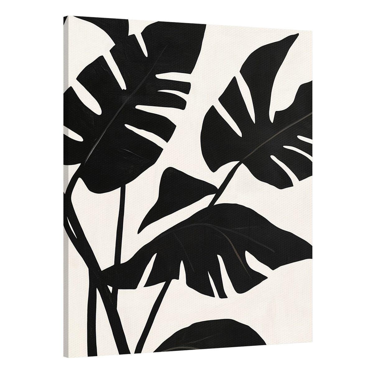 Monstera Leaf Canvas Abstract Wall Art