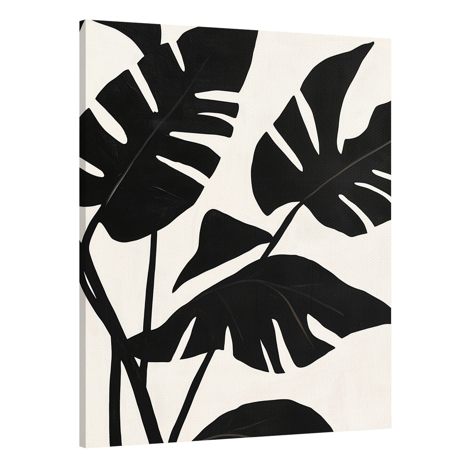 Monstera Leaf Canvas Abstract Wall Art