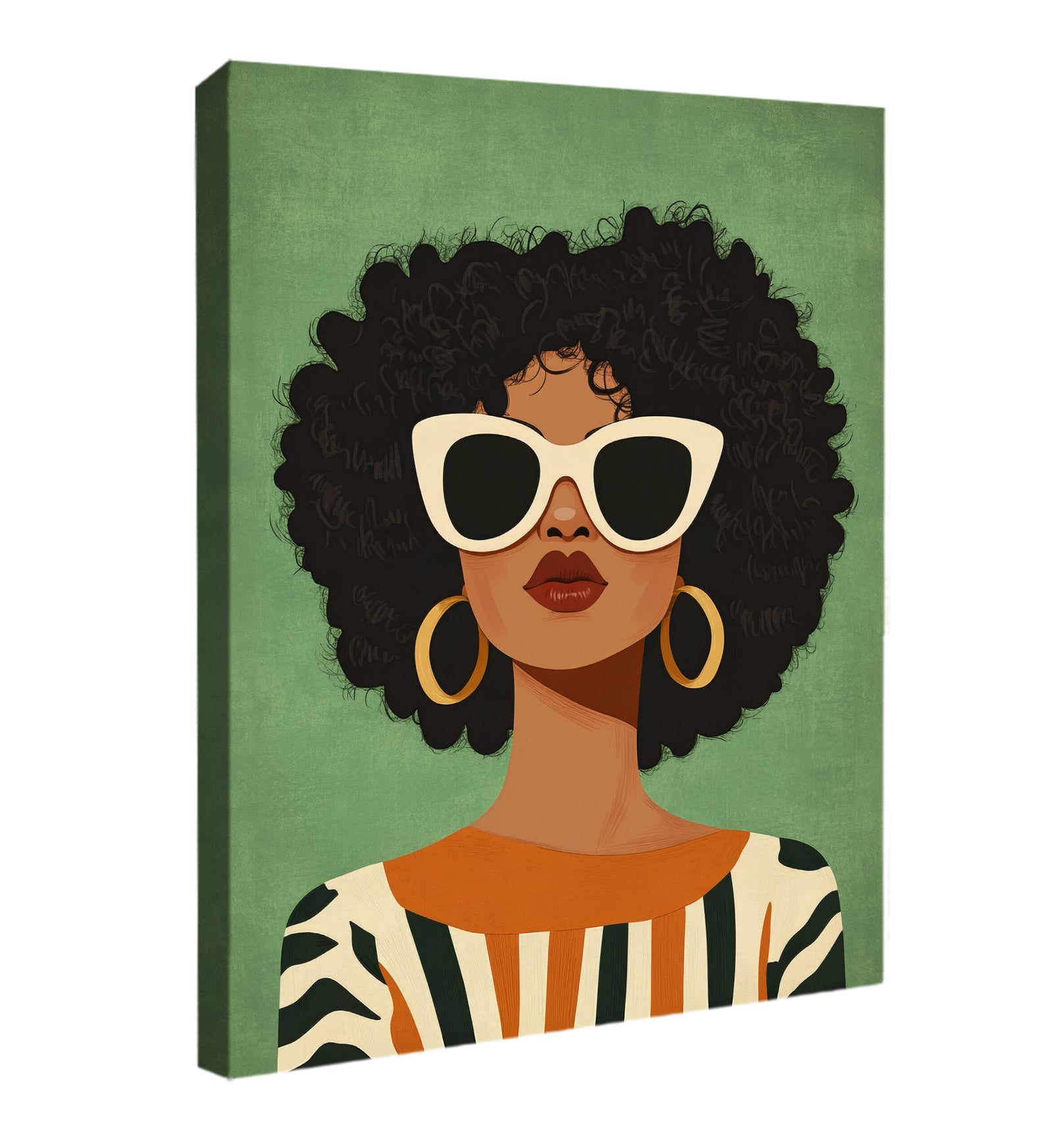 Groovy Girl Confidence Modern Wall Artwork