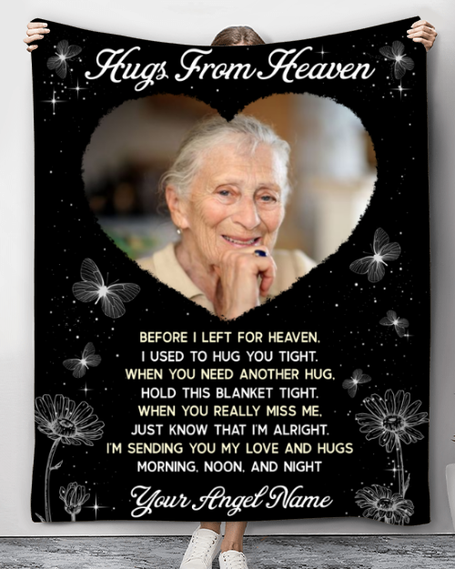 Memorial Blanket With Pictures Custom Gift For Loss Of Loved One Fleece Blanket