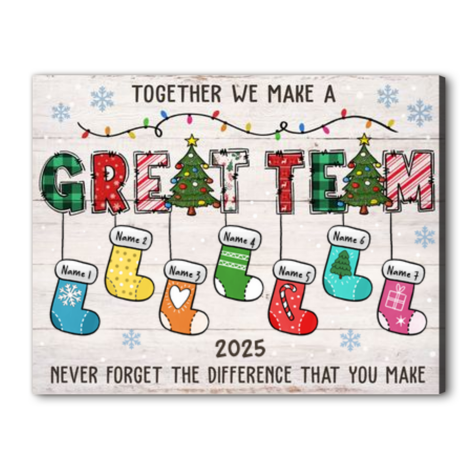 Together We Make A Great Team – Best Team Ever Canvas Wall Art Print Personalized Office Decor