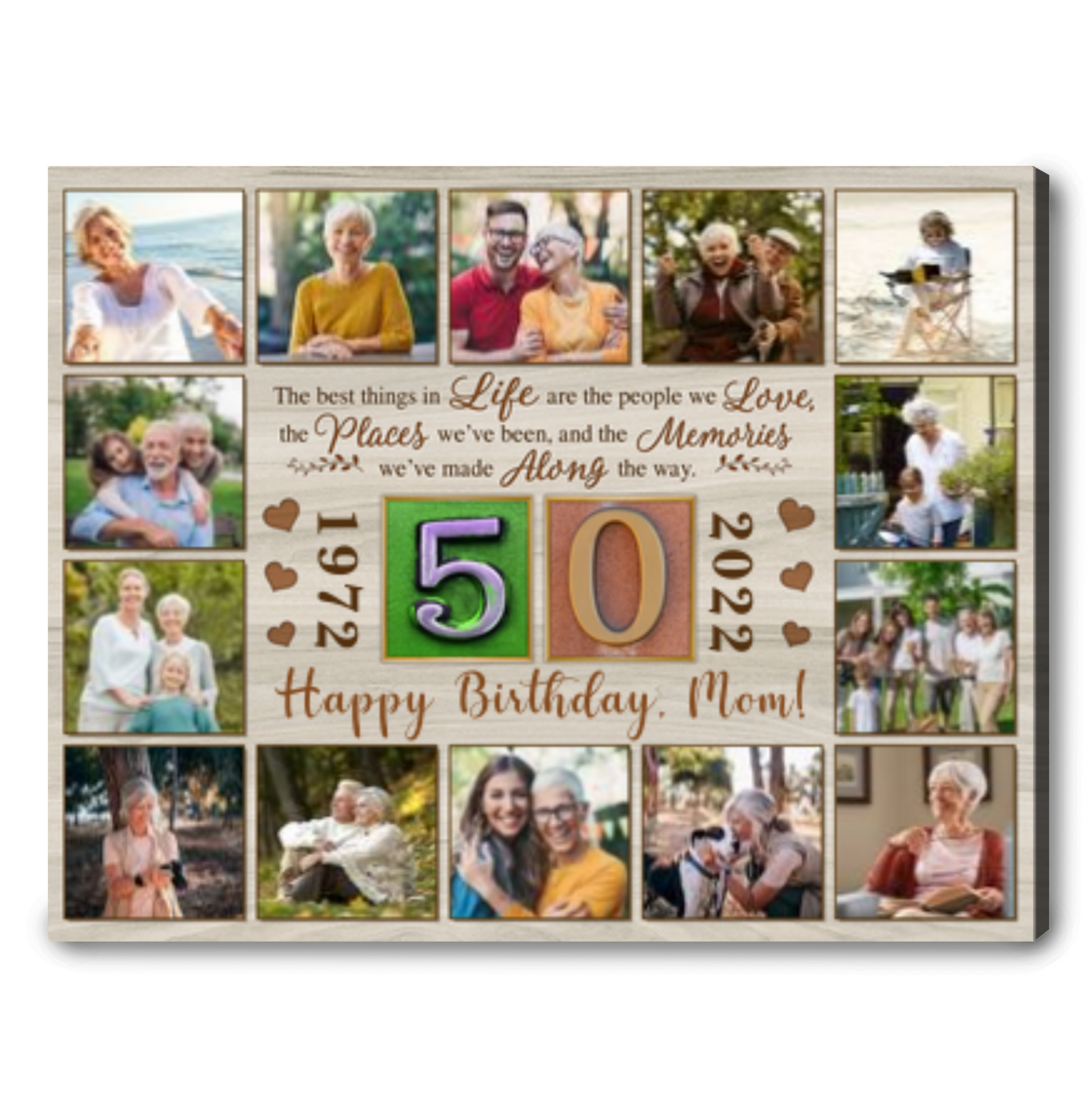 Unique Gifts 50th Birthday Gifts For Men Who Have Everything Photo Collage Canvas