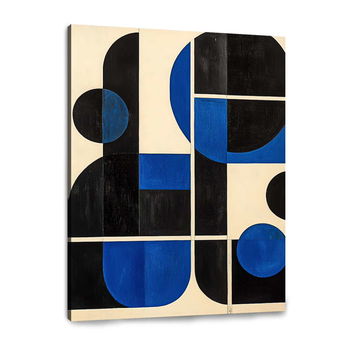 Modern Harmony Geometric Abstract Canvas Print for Living Room