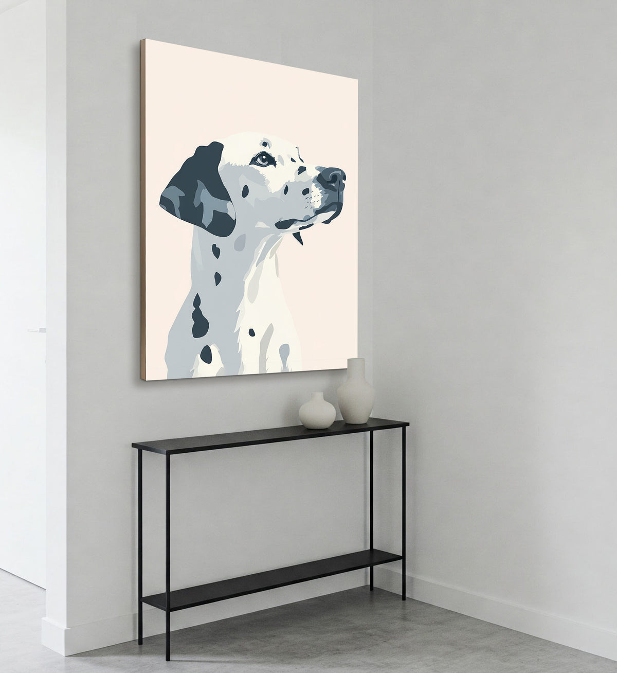 Dalmatian Dog Portrait Abstract Wall Art