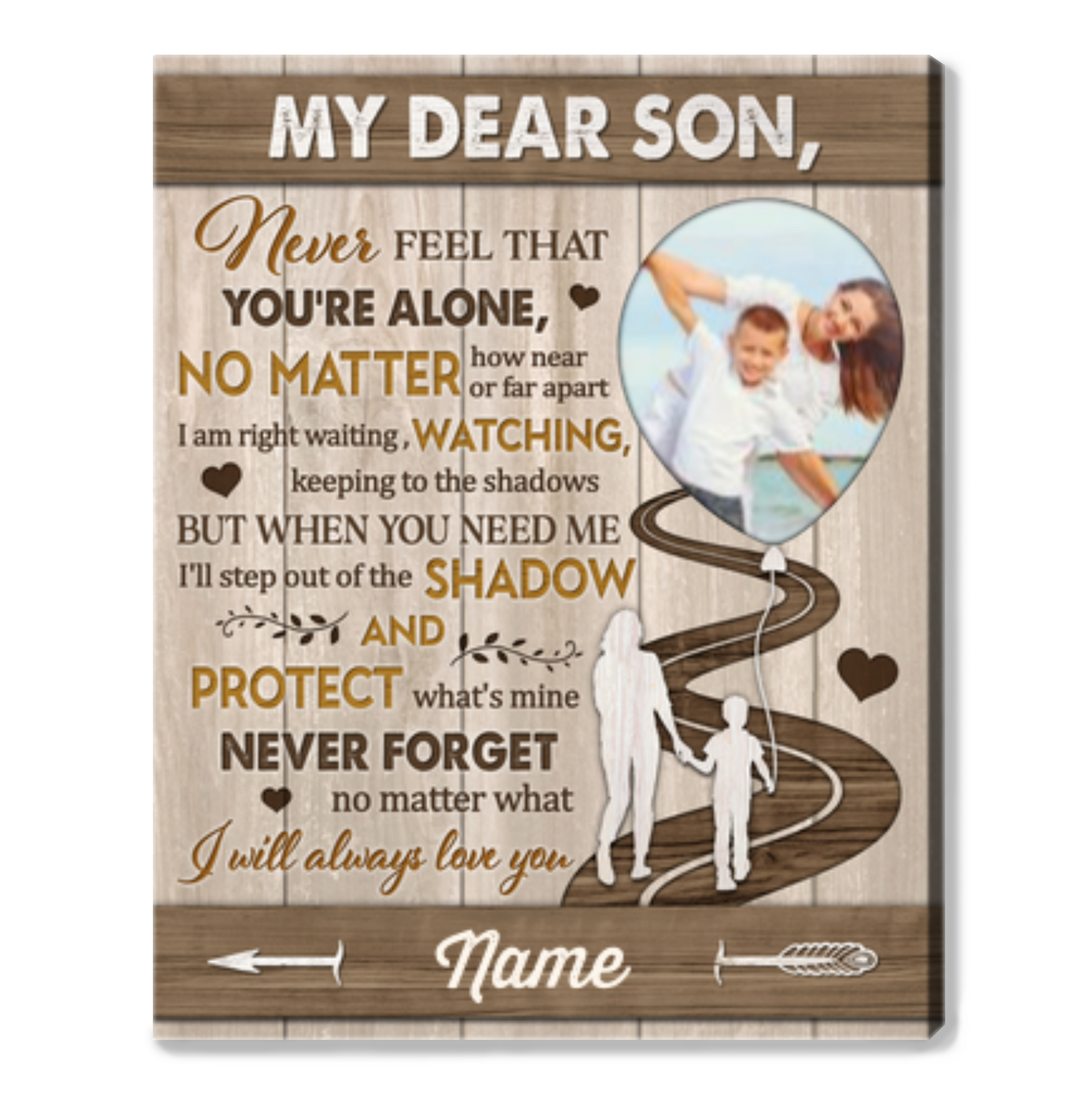 Personalized Son Gift From Mom Custom Gift For Son Canvas Print