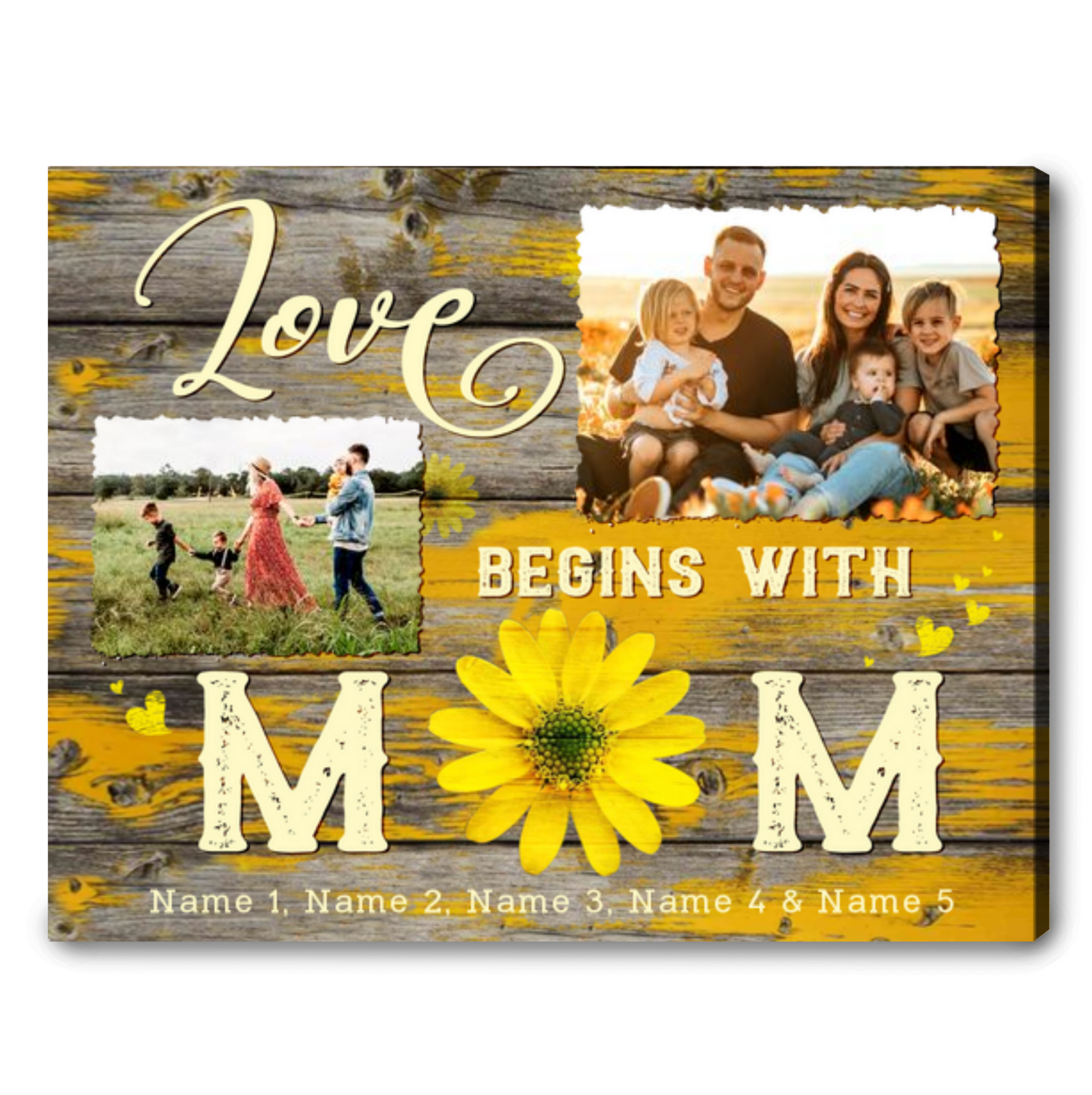 Good Gift Ideas For Mom Personalized Custom Photo Canvas Love begins with Mom Ohcanvas