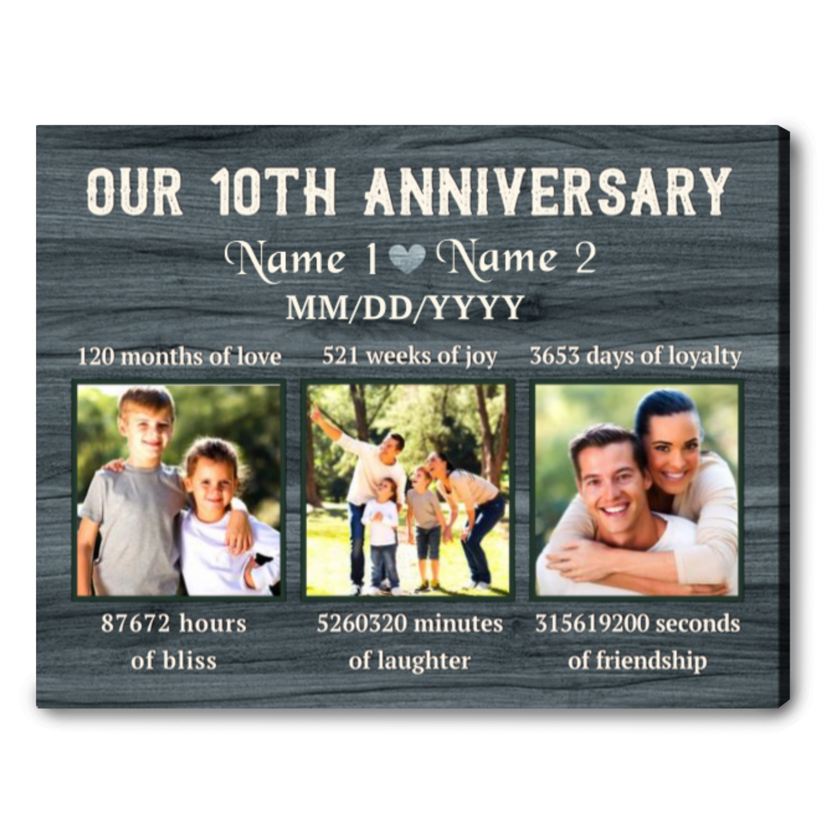 10th Wedding Anniversary Gifts For Husband For Wife Custom Anniversary Gifts Ohcanvas  