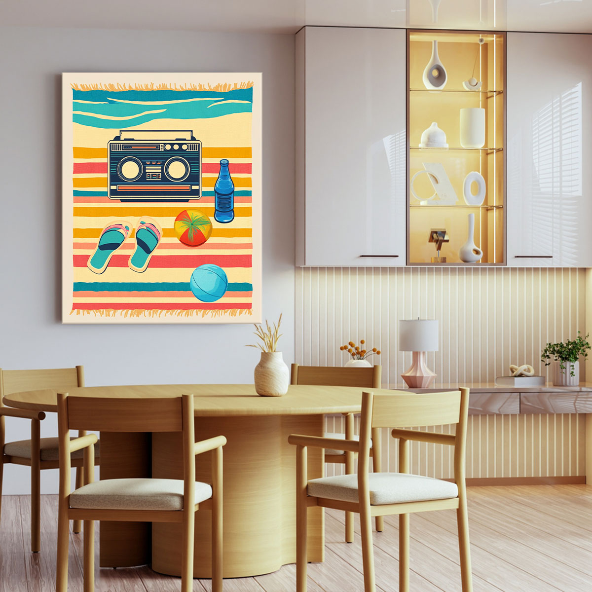 Retro Sunny Beach Vibes Vintage Artwork