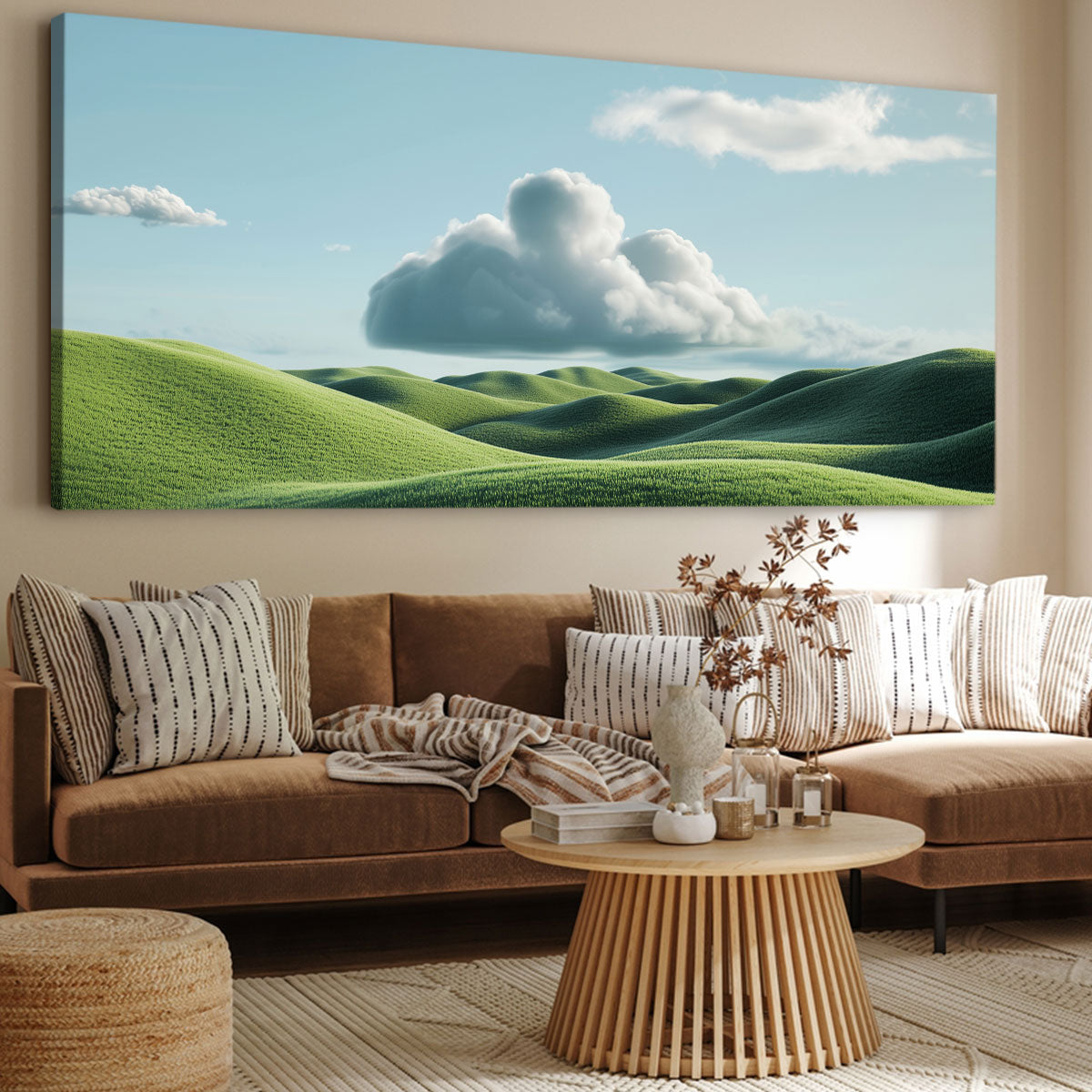 Calm Green Landscape Fine Arts Print