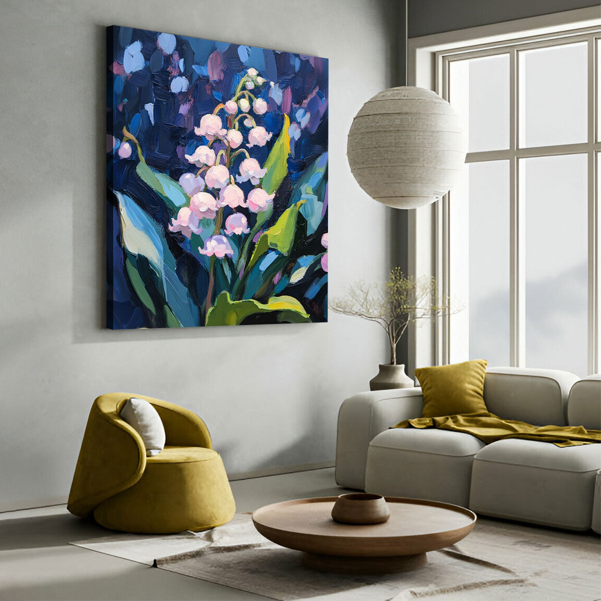 Delicate Lily-of-the-Valley Oil Painting Canvas Wall Art