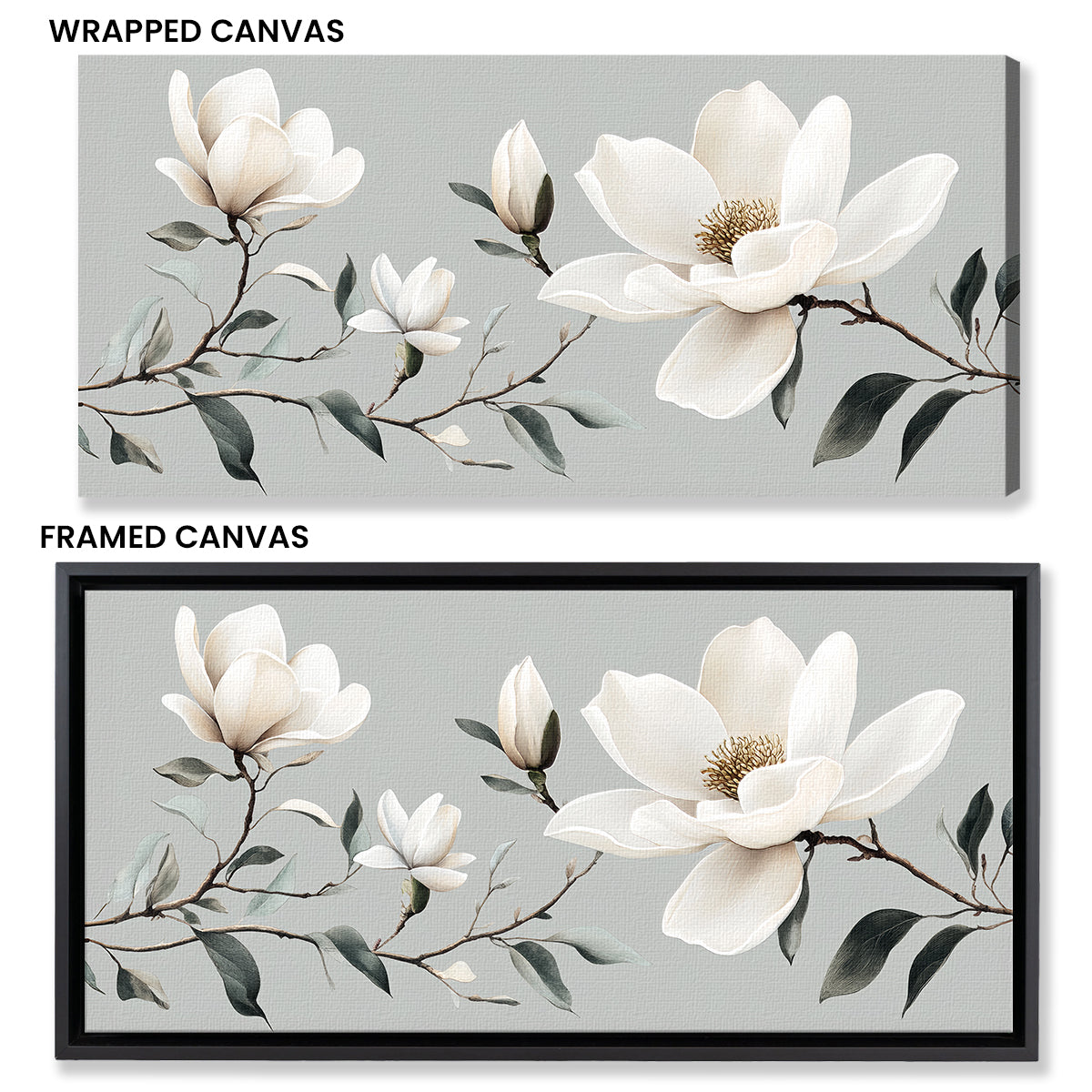Magnolia Branch Modern Wall Artwork