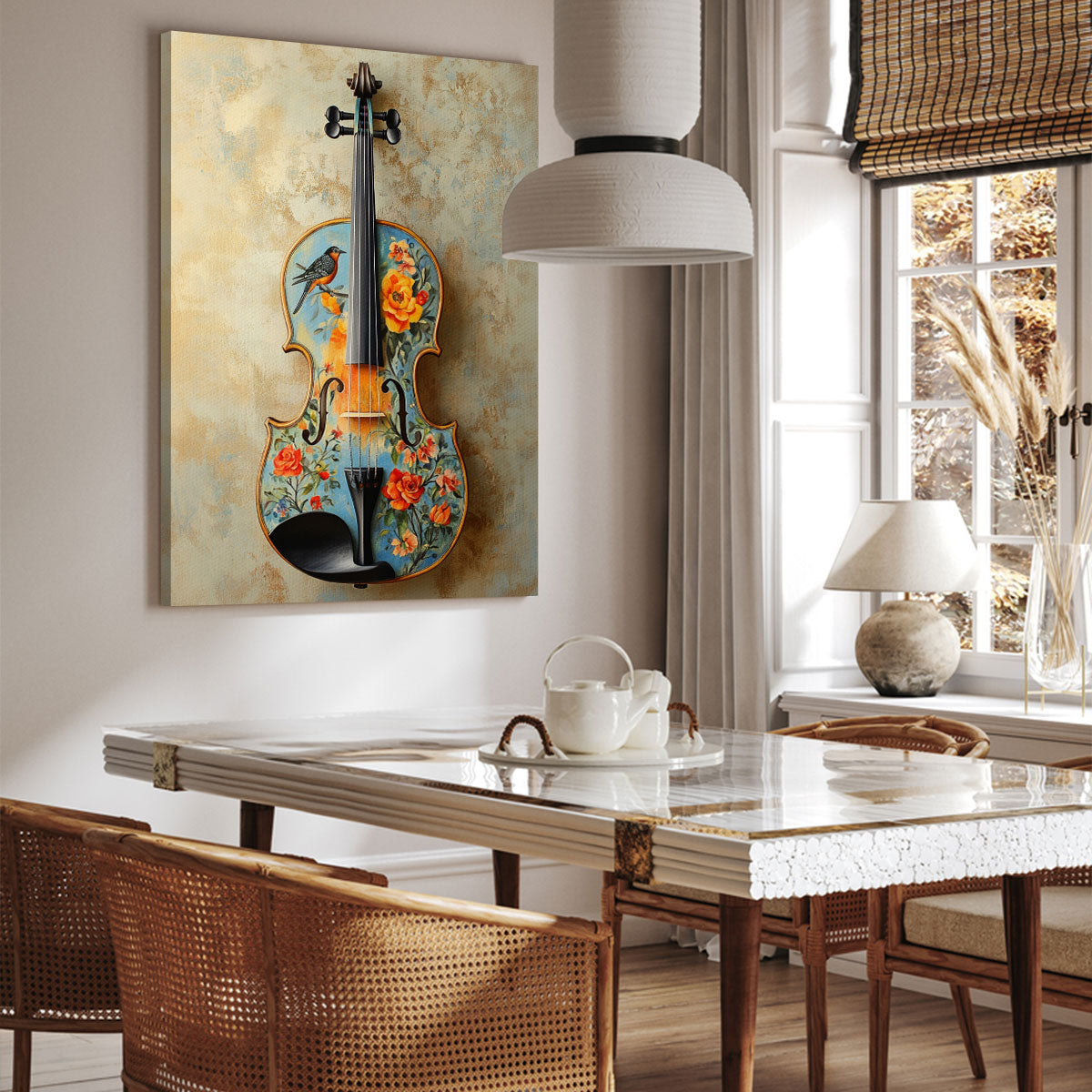 Songbird Violin Modern Wall Artwork