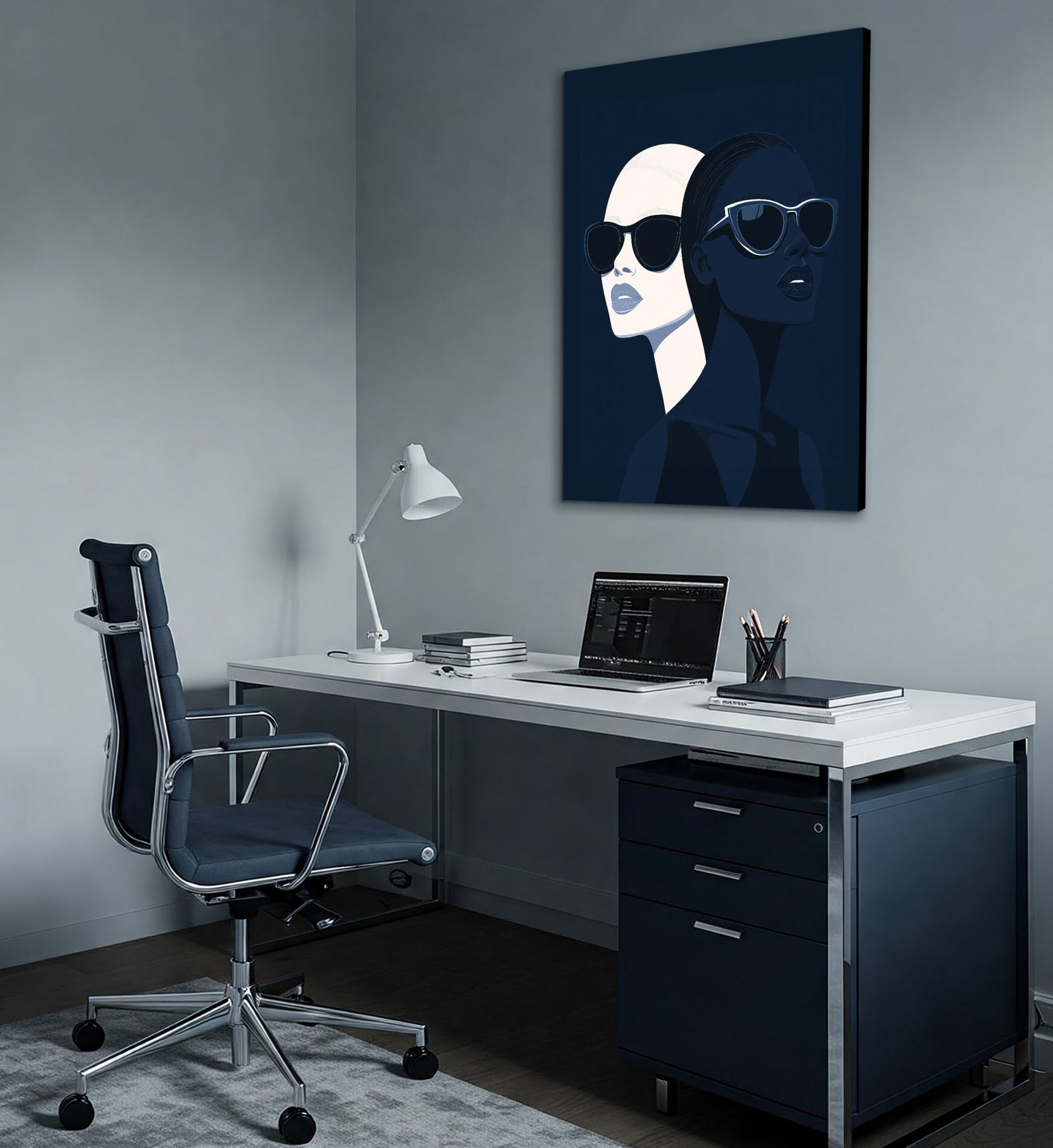 Portrait Surreal Minimalist Canvas Wall Art