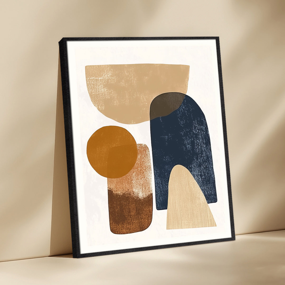 Modern Earth Abstract Canvas Print for Living Room