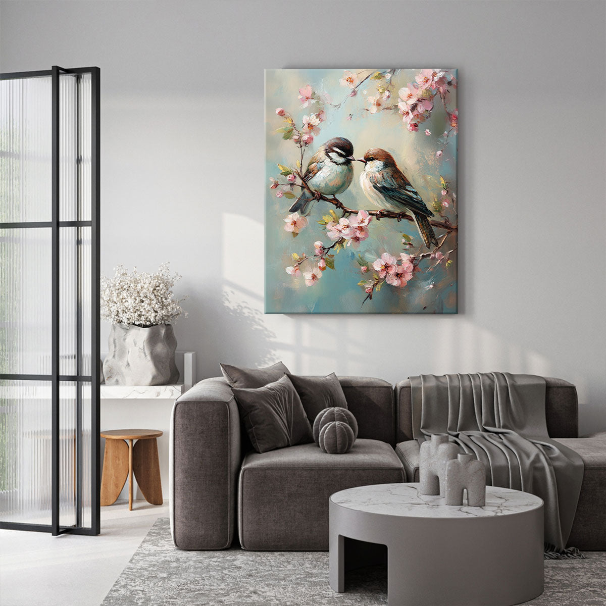 Resting Birds - Vintage Oil Painting Canvas Print