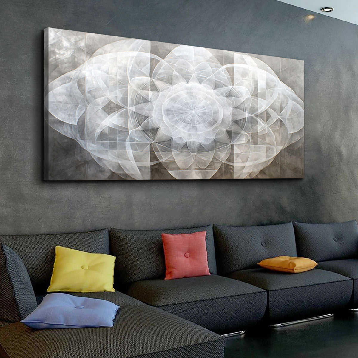 Ethereal Geometry Abstract Canvas Wall Art for Living Room