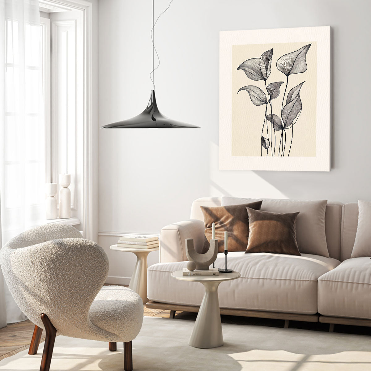 Foliage Line Abstract Wall Art