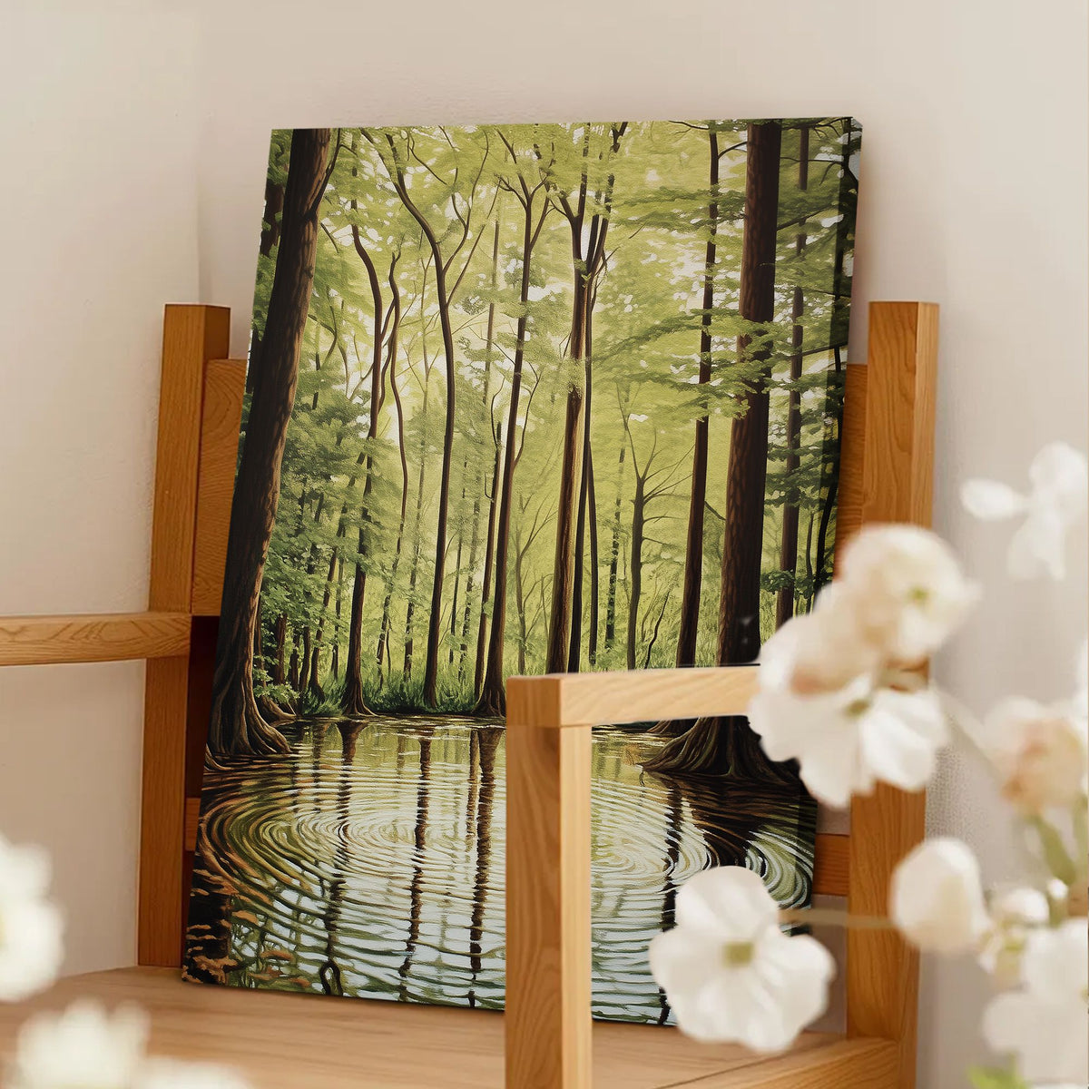 Tranquil Reflections Landscape Abstract Canvas Wall Art