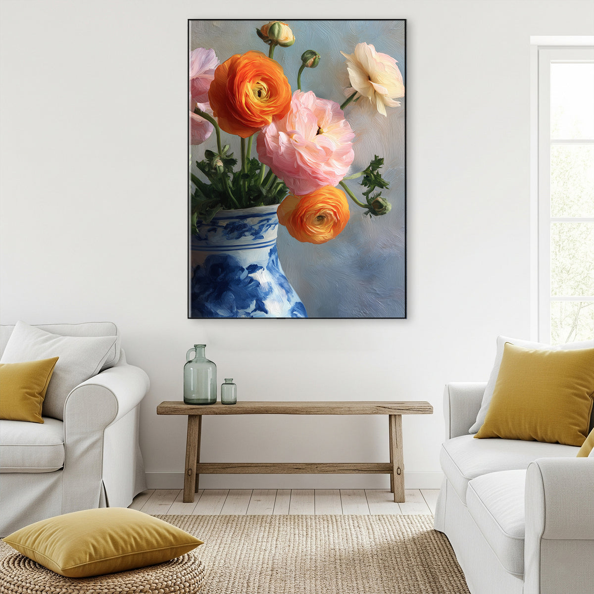 Still Life Canvas Art Floral Wall Decor Flower Bouquet
